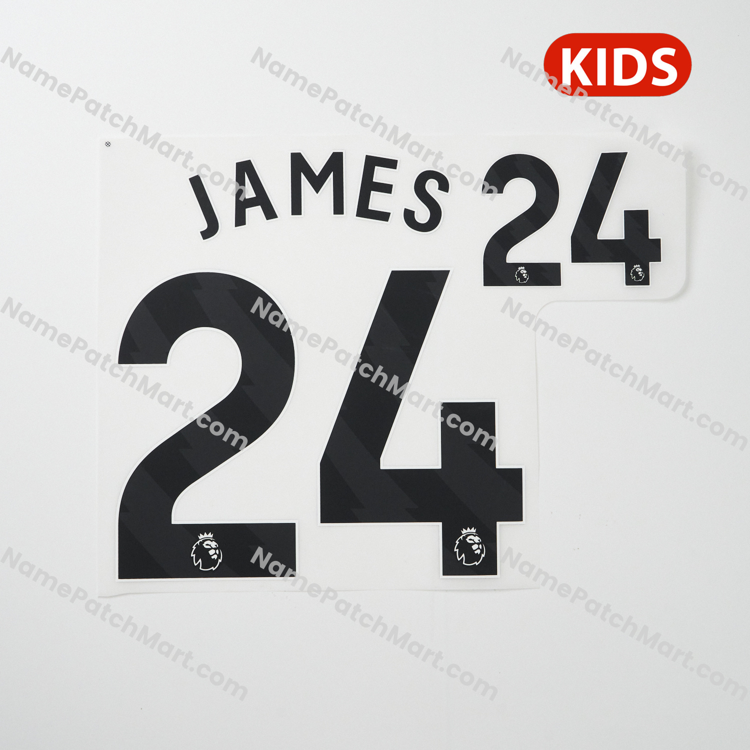 KIDS James #24 (Premier League) - Chelsea 25-26 Away  | Name Number Set - NamePatchMart.COM