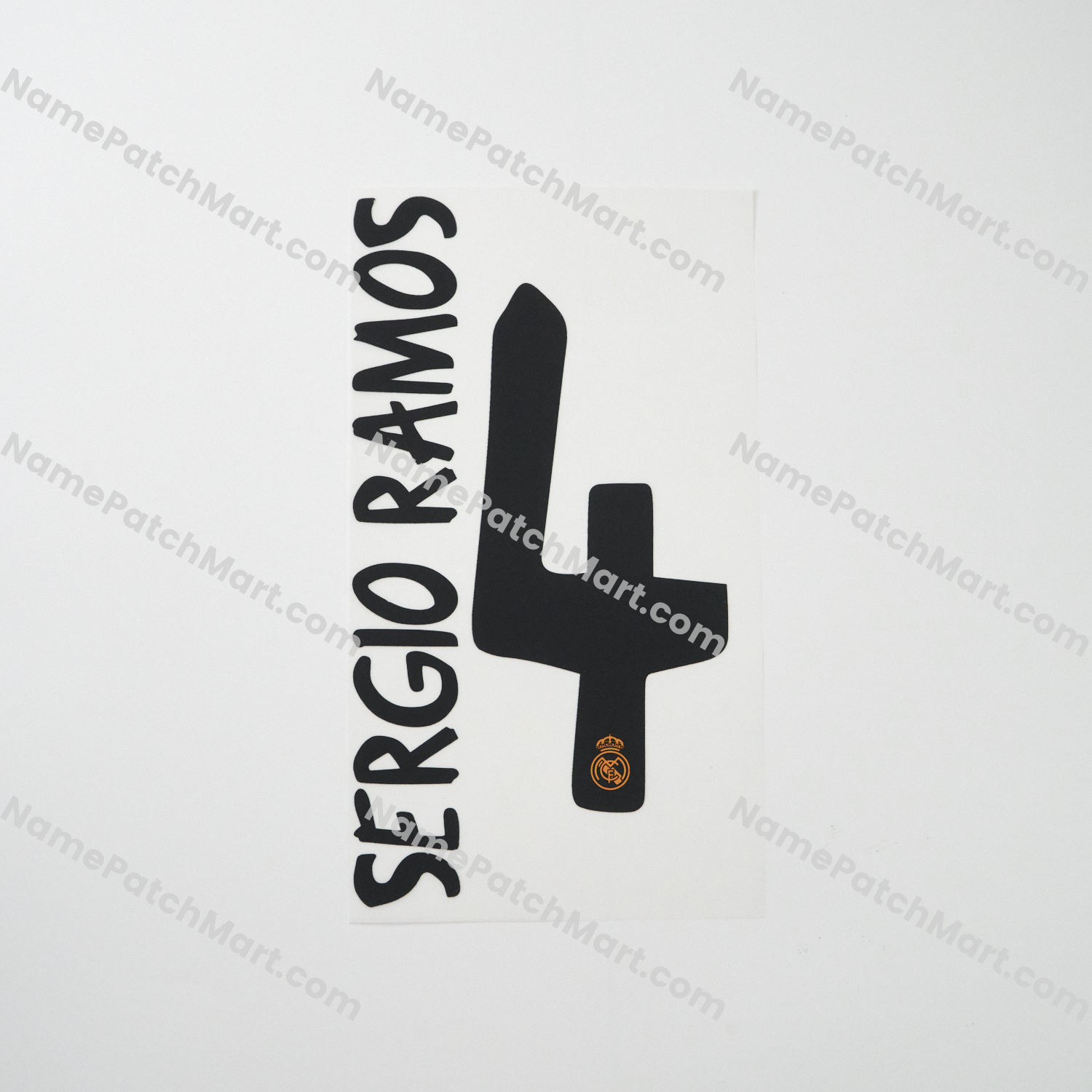 Sergio Ramos #4 - Real Madrid 2013-14 Home  | Name Number Set - NamePatchMart.COM