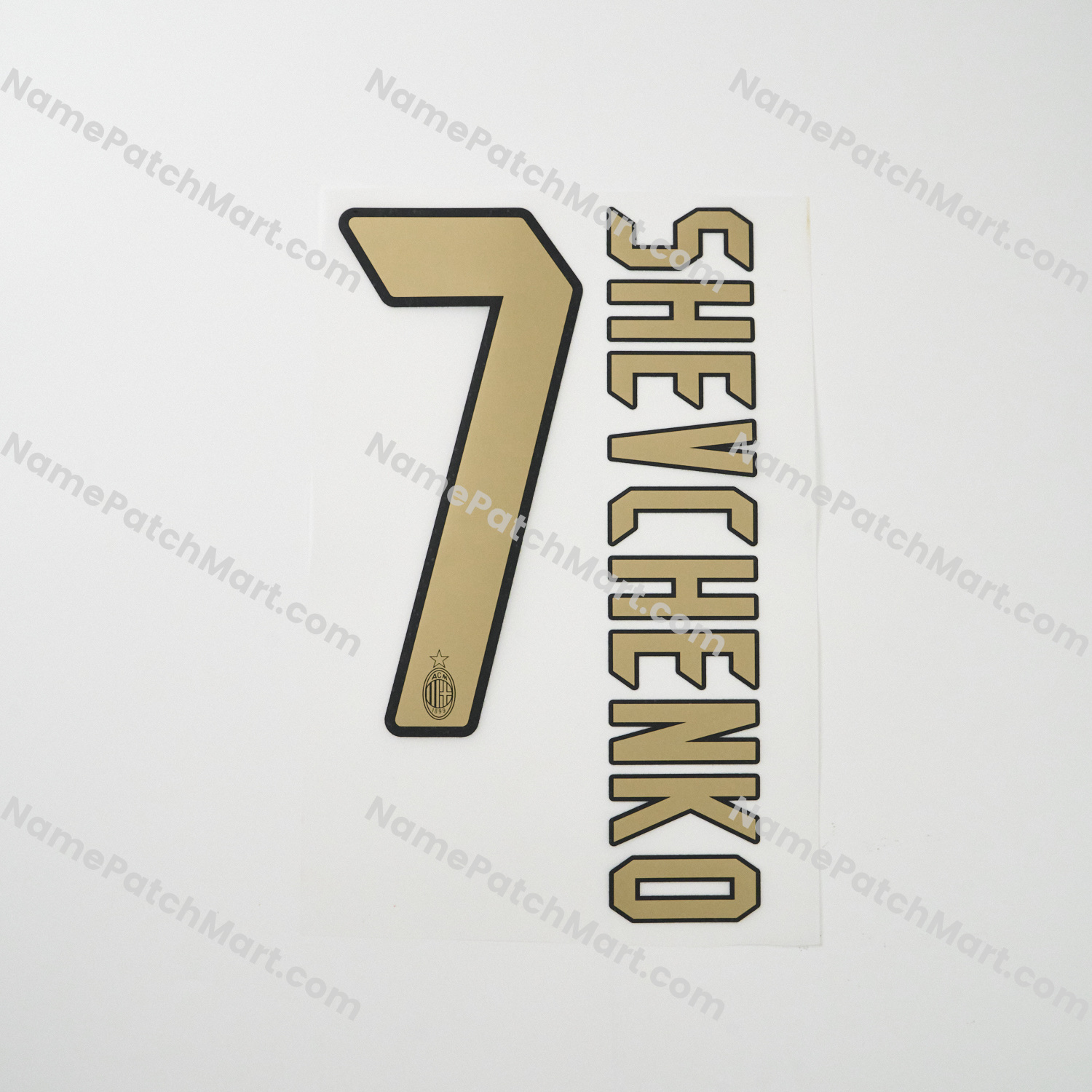 Shevchenko #7 - AC Milan 2004-07 Home  | Name Number Set - NamePatchMart.COM