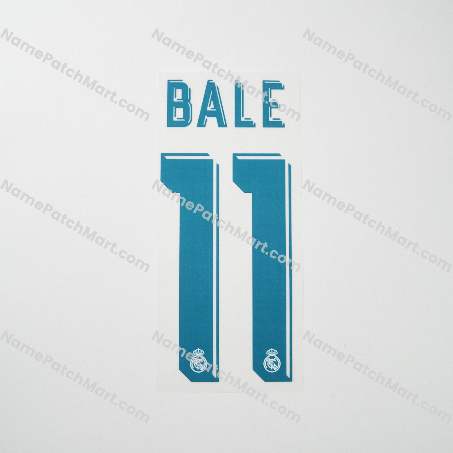 Bale #11 (Champions League) - Real Madrid 2017-18 Home  | Name Number Set - NamePatchMart.COM