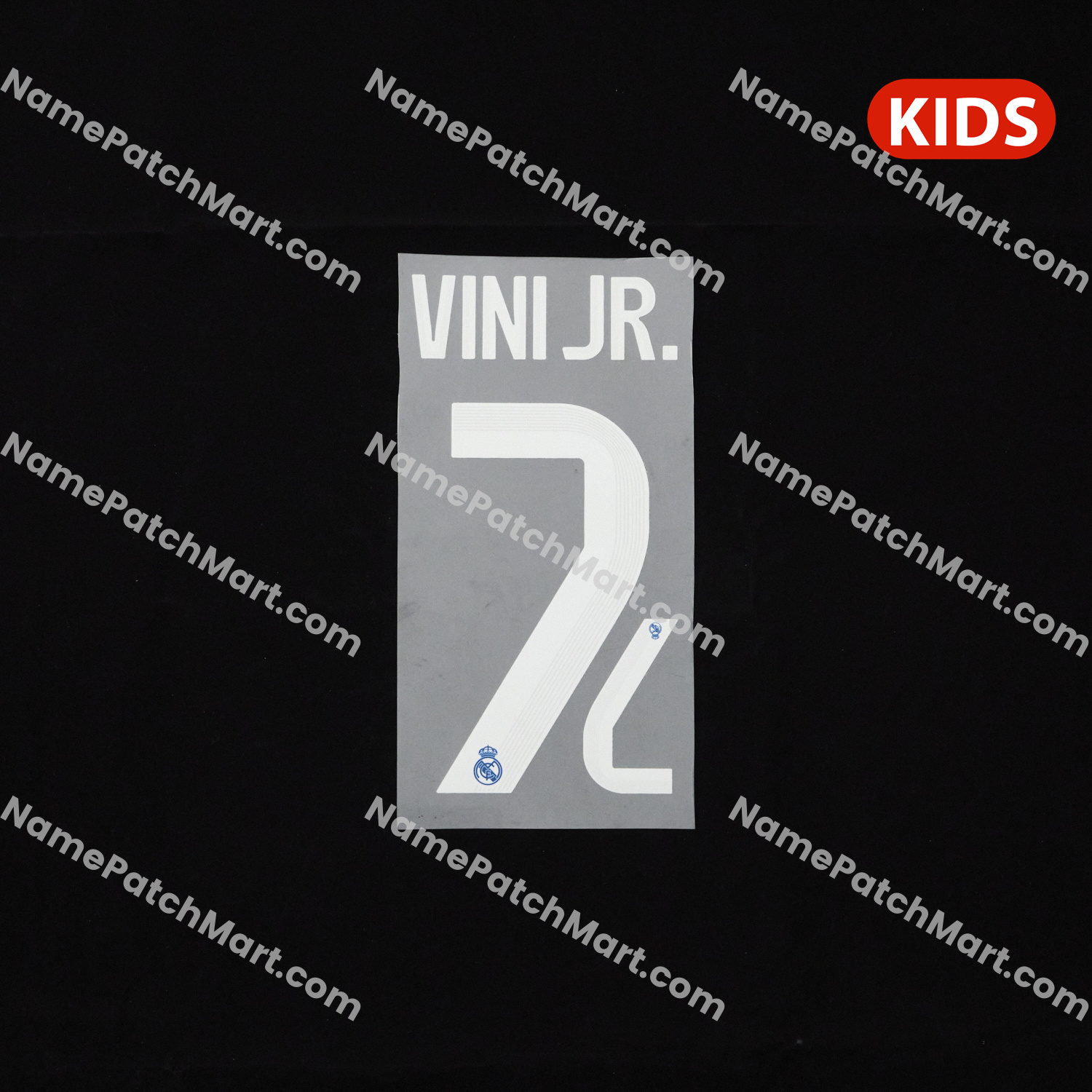 KIDS Vini Jr. #7 (Champions League) - Real Madrid 25-26 Third  | Name Number Set - NamePatchMart.COM