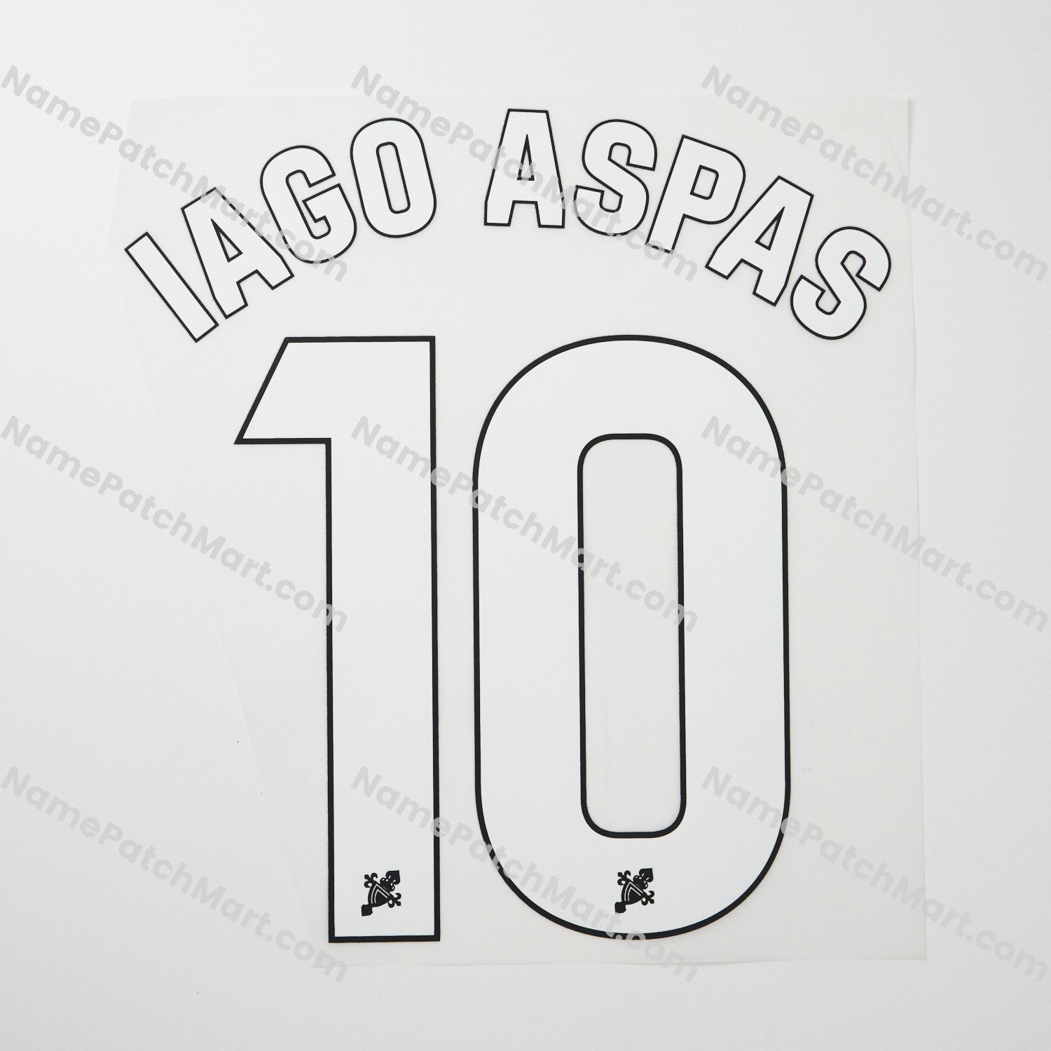 Iago Aspas #10 (La Liga) - Celta Vigo 25-26 Away  | Name Number Set - NamePatchMart.COM