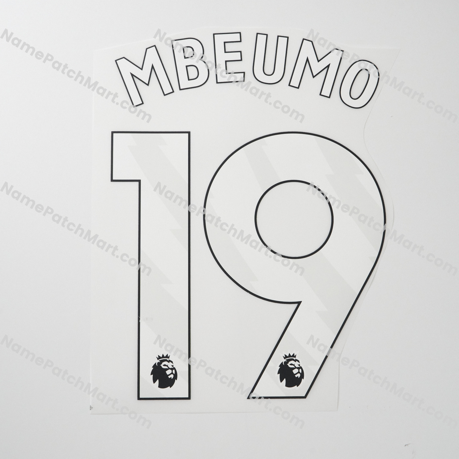 Mbeumo #19 (Premier League) - Manchester United 25-26 Home  | Name Number Set - NamePatchMart.COM