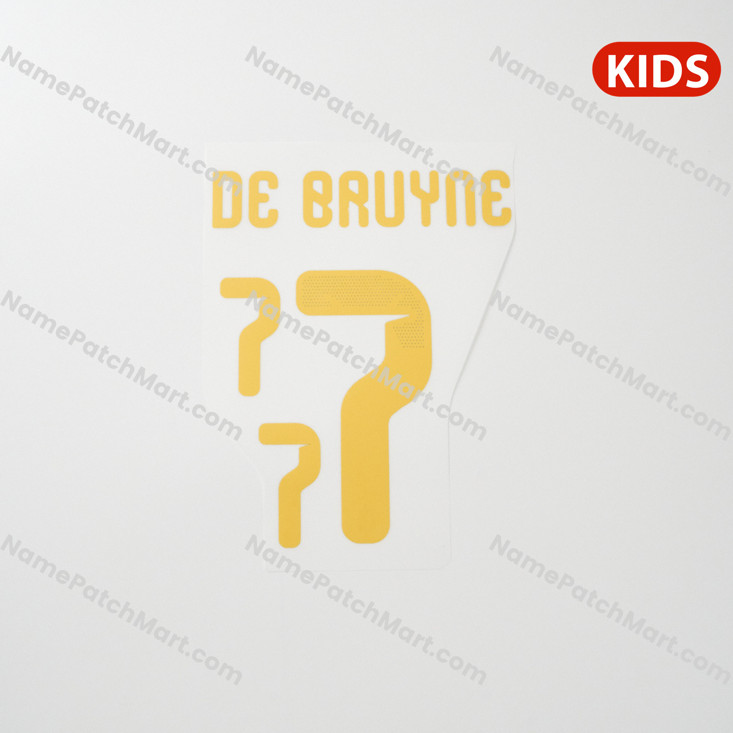 De Bruyne #7 (World Cup 26) - Belgium 2026 Home KIDS  | Name Number Set - NamePatchMart.COM