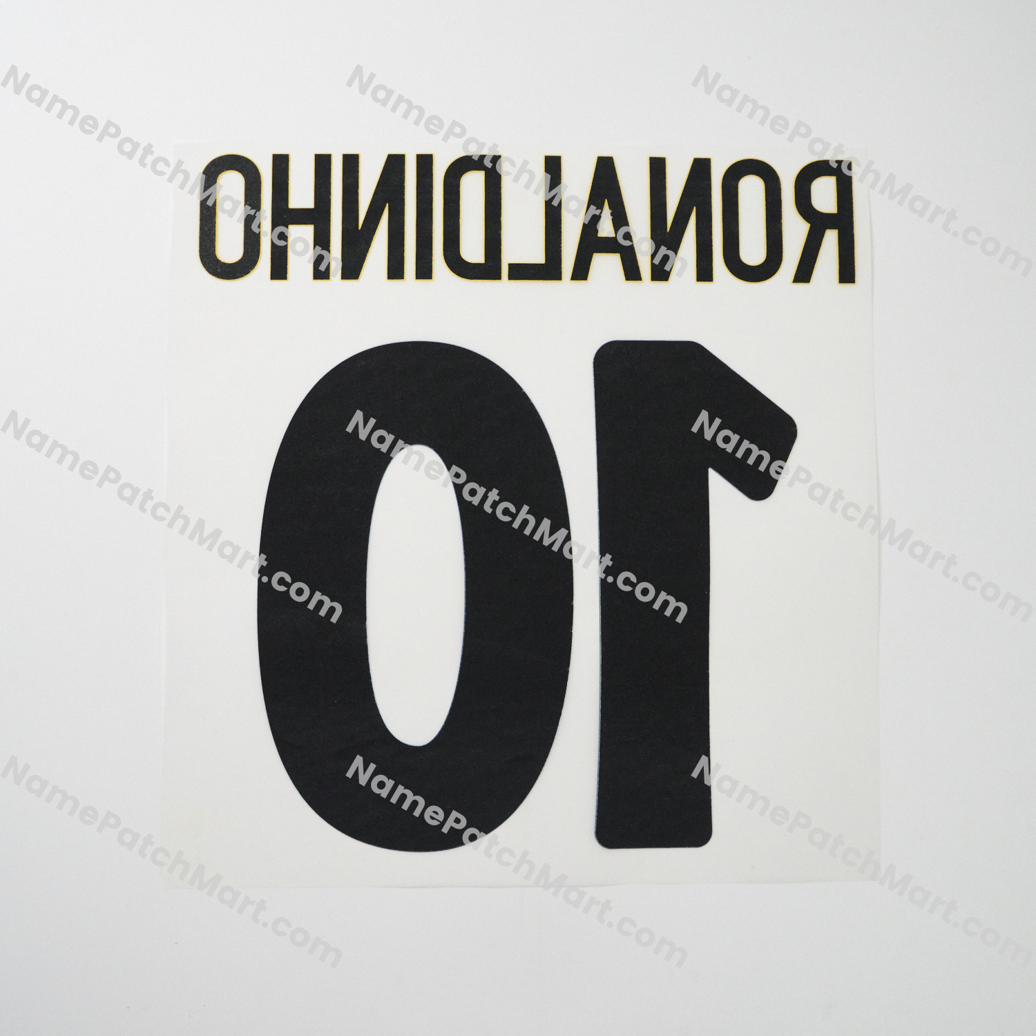 Ronaldinho #10 - Barcelona 2003-04 Home  | Name Number Set - NamePatchMart.COM