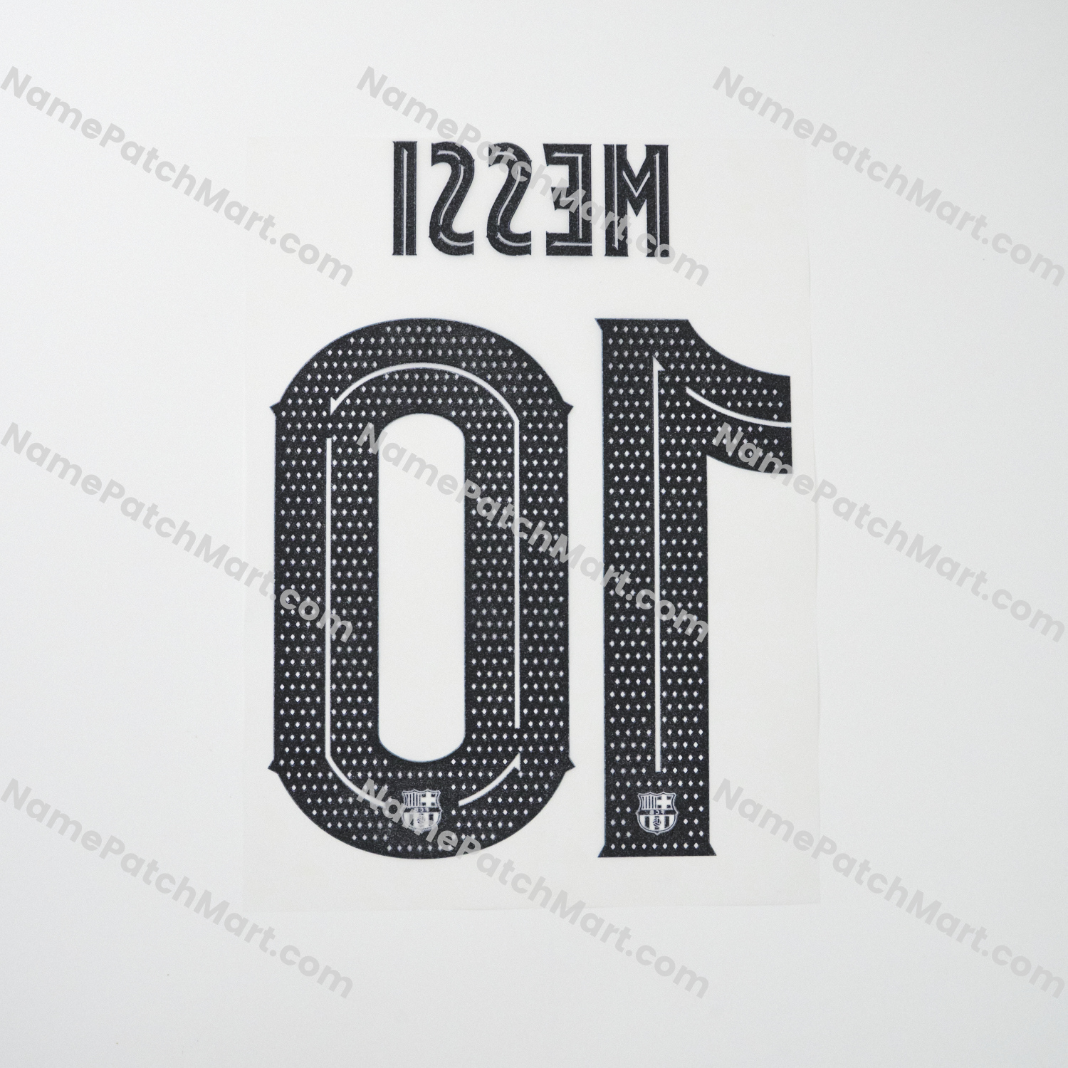 Messi #10 (Champions League) - Barcelona 2021-22 Away  | Name Number Set - NamePatchMart.COM