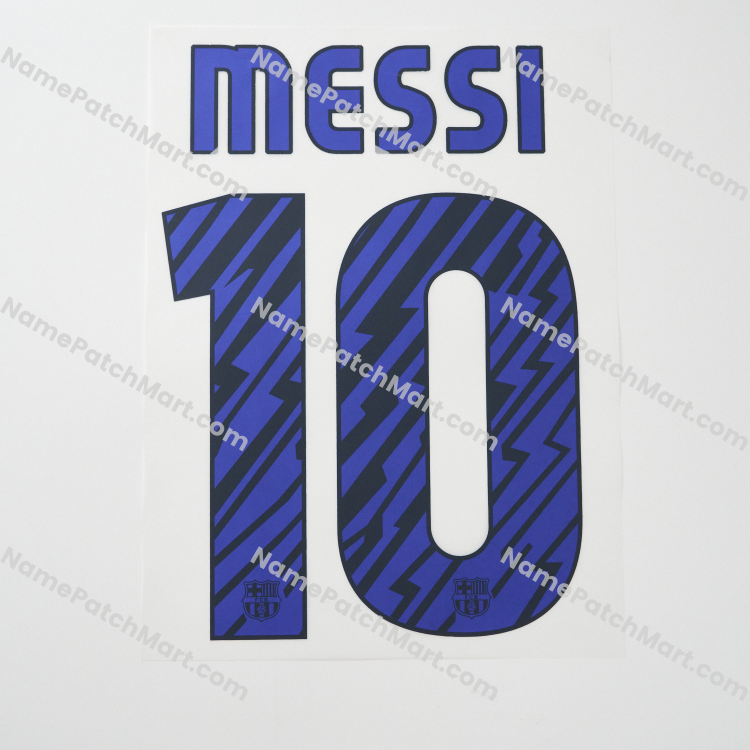 Messi #10 - Retro Barcelona 2010-11 Away  | Name Number Set - NamePatchMart.COM