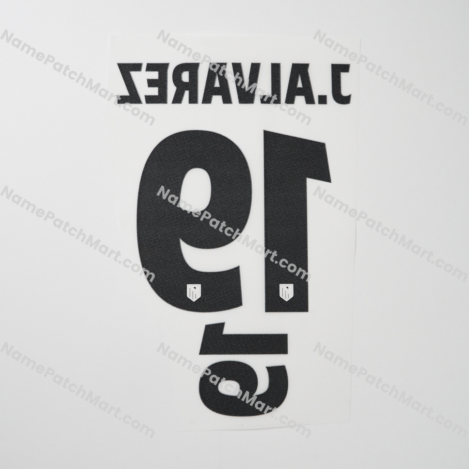 KIDS J. Álvarez #19 (Champions League) - Atletico Madrid 25-26 Third  | Name Number Set - NamePatchMart.COM