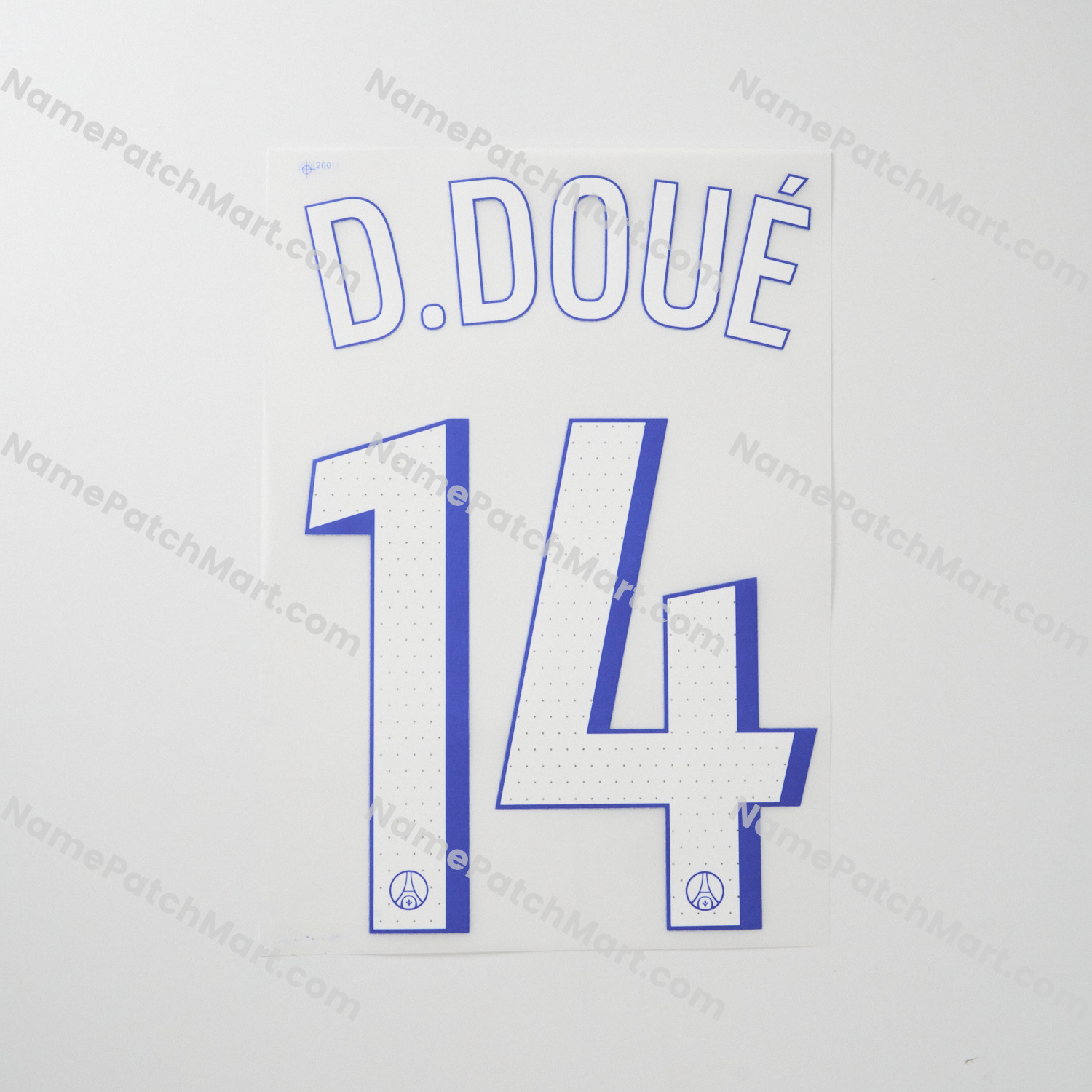 D.Doué #14 (Champions League) - Paris Saint-Germain PSG 25-26 Third  | Name Number Set - NamePatchMart.COM