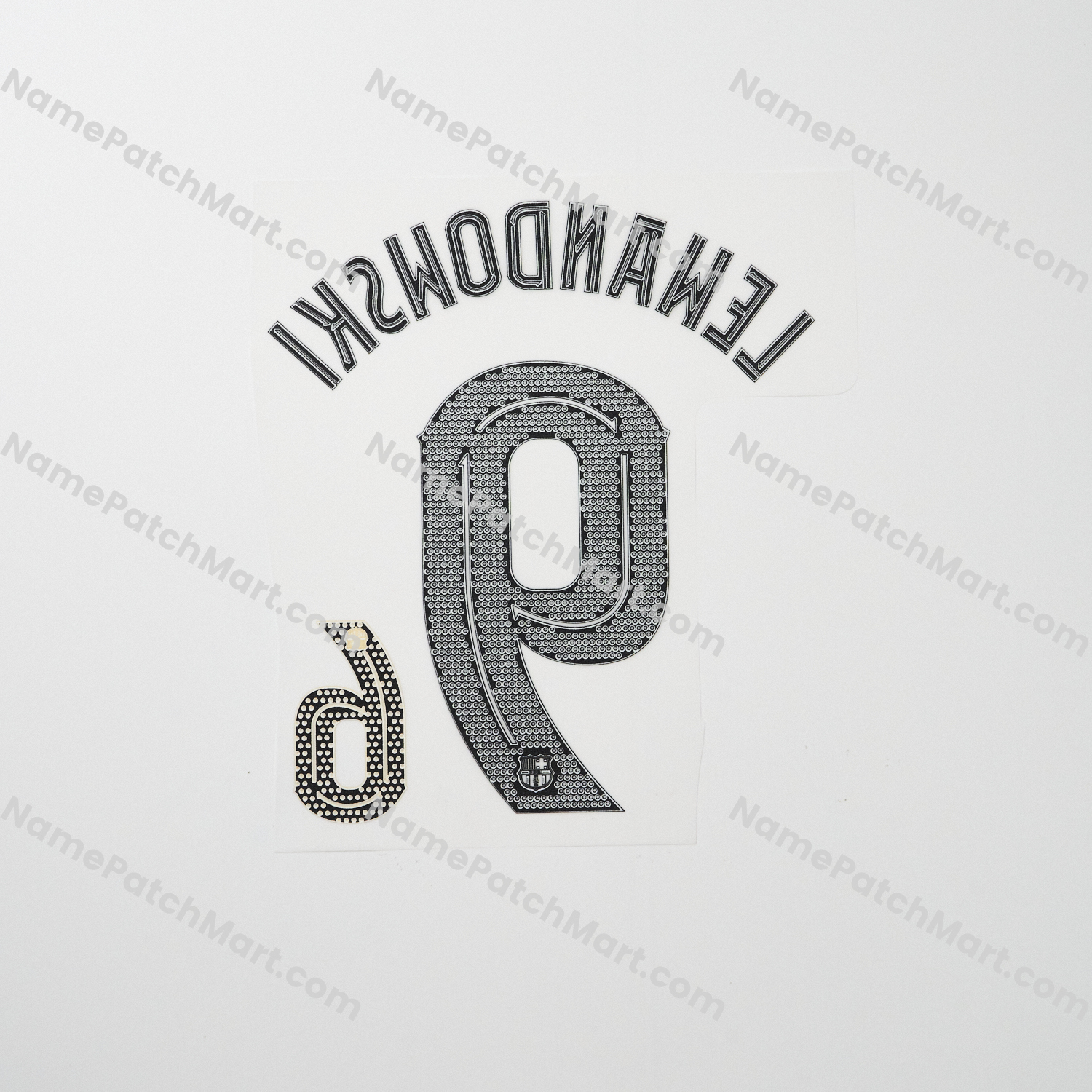 KIDS Lewandowski #9 (Champions League) - Barcelona 25-26 Away  | Name Number Set - NamePatchMart.COM