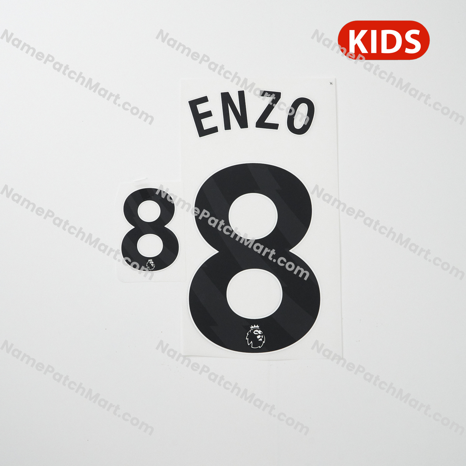 KIDS Enzo #8 (Premier League) - Chelsea 25-26 Away  | Name Number Set - NamePatchMart.COM