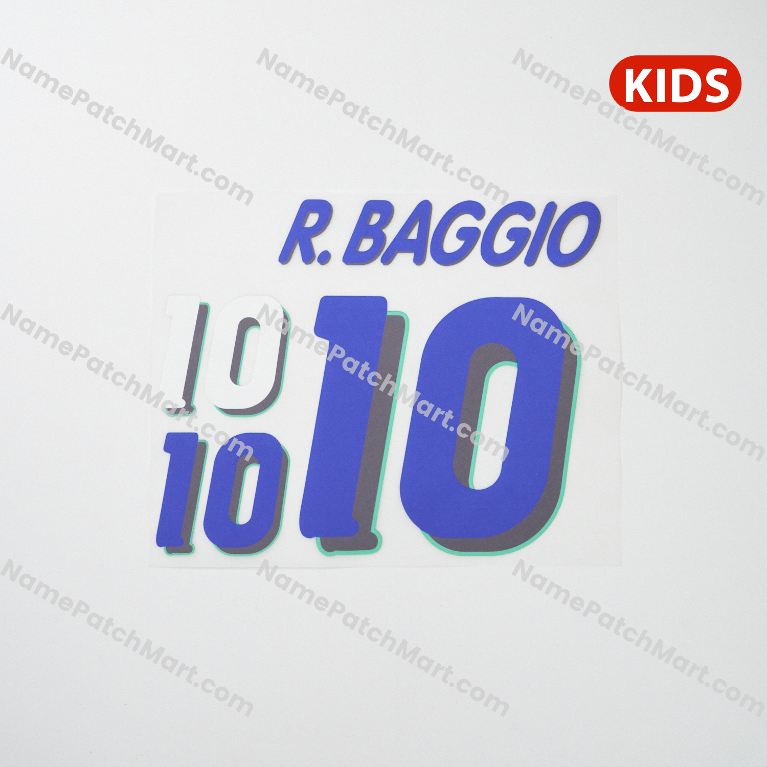 KIDS R.Baggio #10 - Italy 1994 Away  | Name Number Set - NamePatchMart.COM
