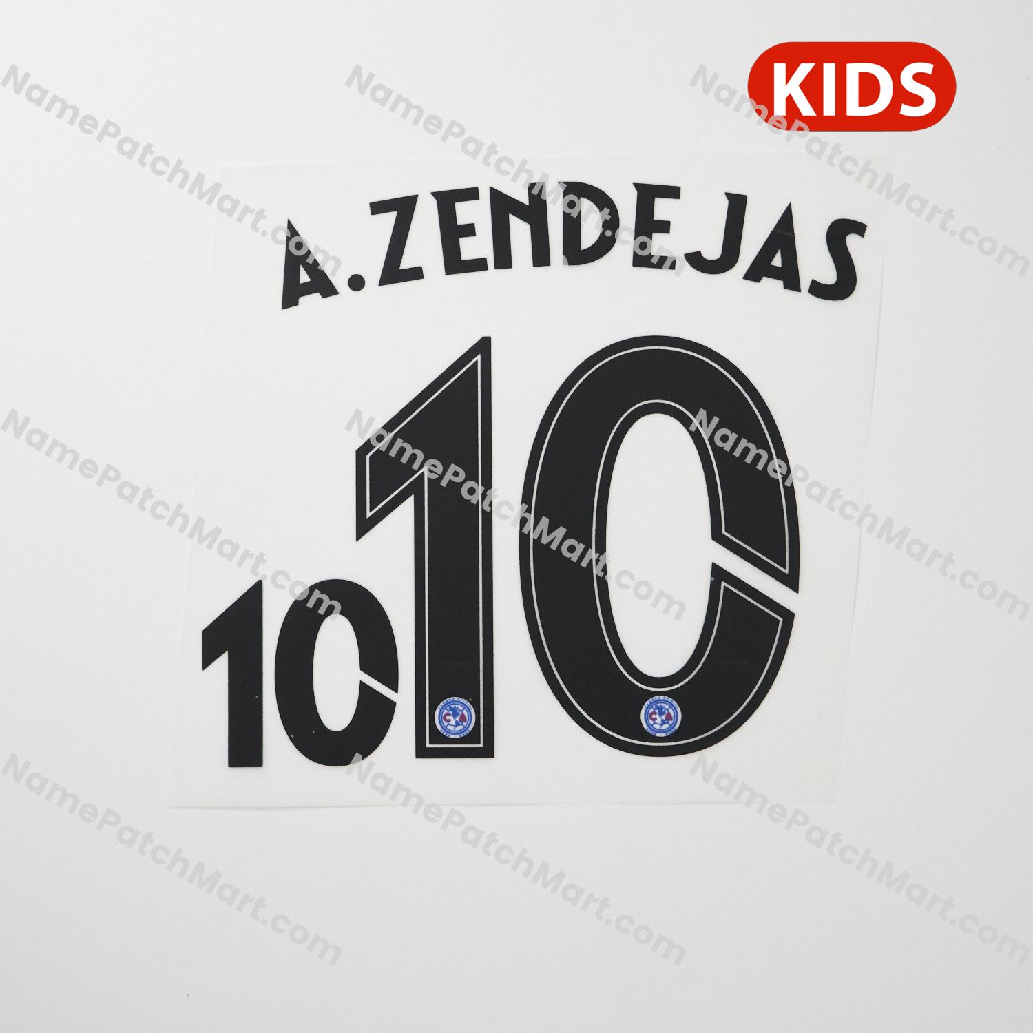 KIDS A.Zendejas #10 - Club América 25-26 Home  | Name Number Set - NamePatchMart.COM