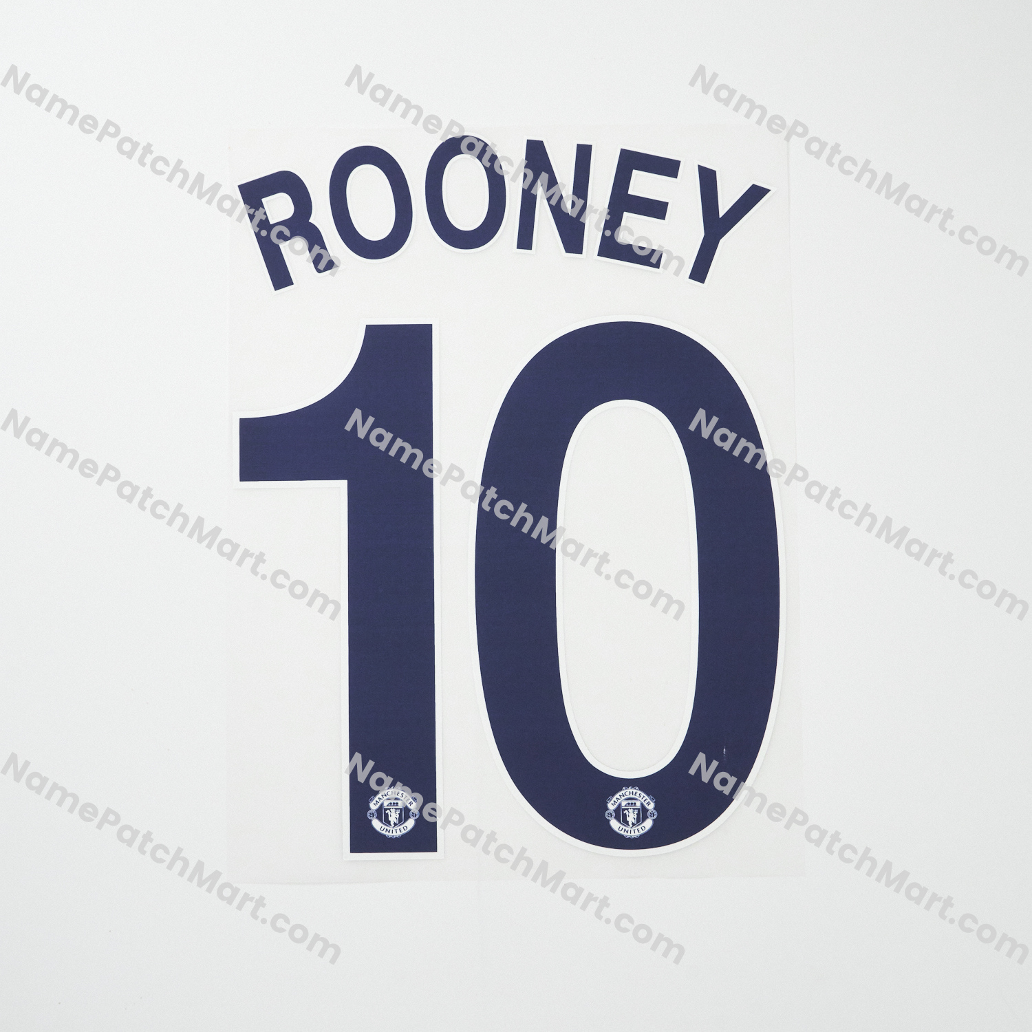 Rooney #10 (Champions League) - Manchester United 2008-09 Away  | Name Number Set - NamePatchMart.COM