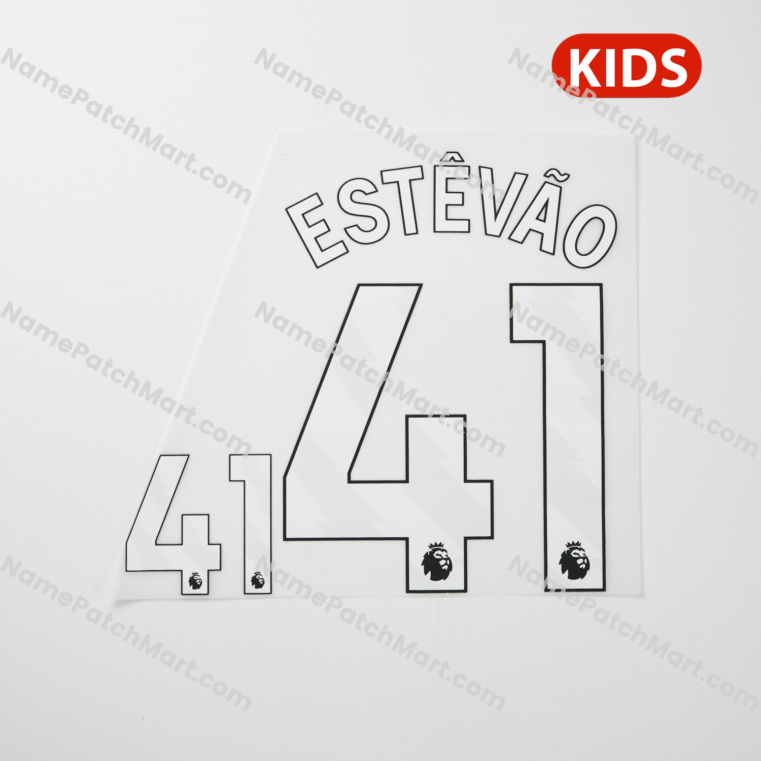 KIDS Estêvão #41 (Premier League) - Chelsea 25-26 Home and Third  | Name Number Set - NamePatchMart.COM