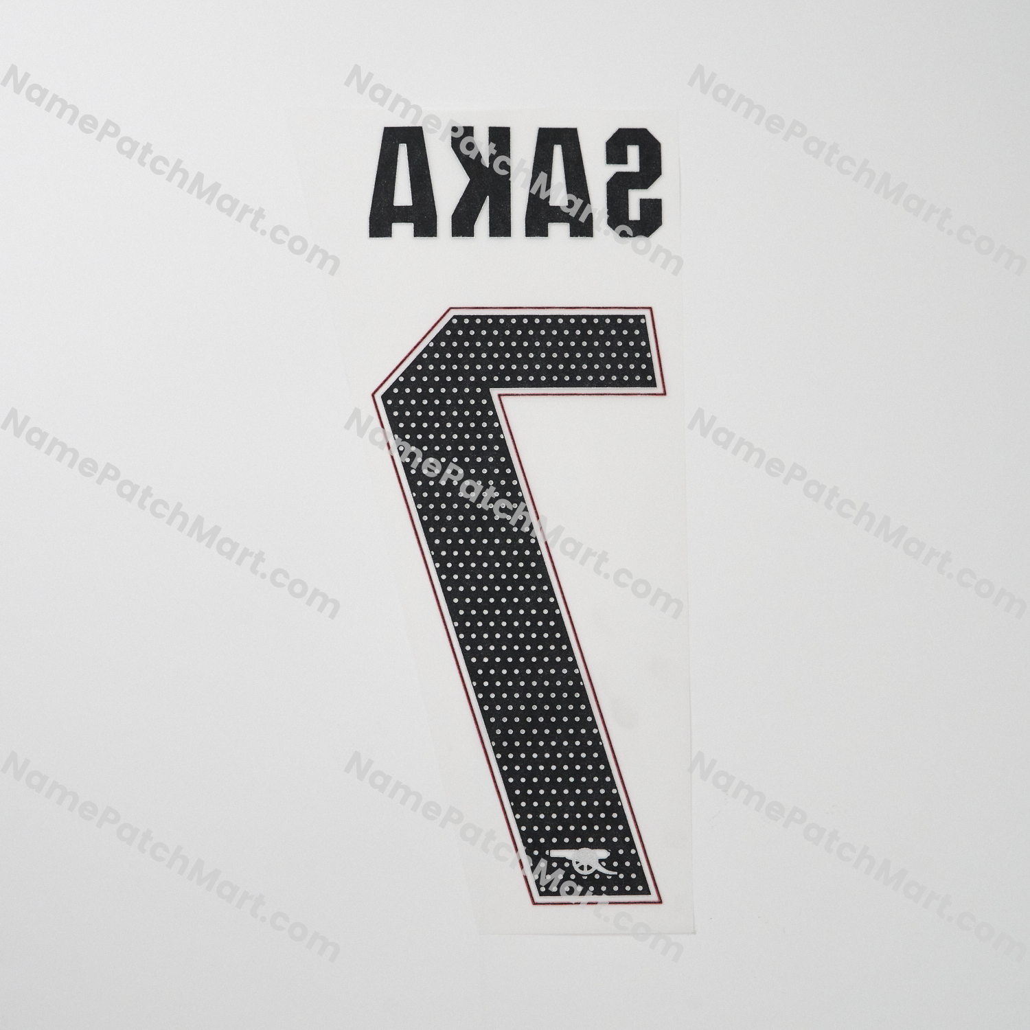 Saka #7 (Champions League) - Arsenal 25-26 Away  | Name Number Set - NamePatchMart.COM