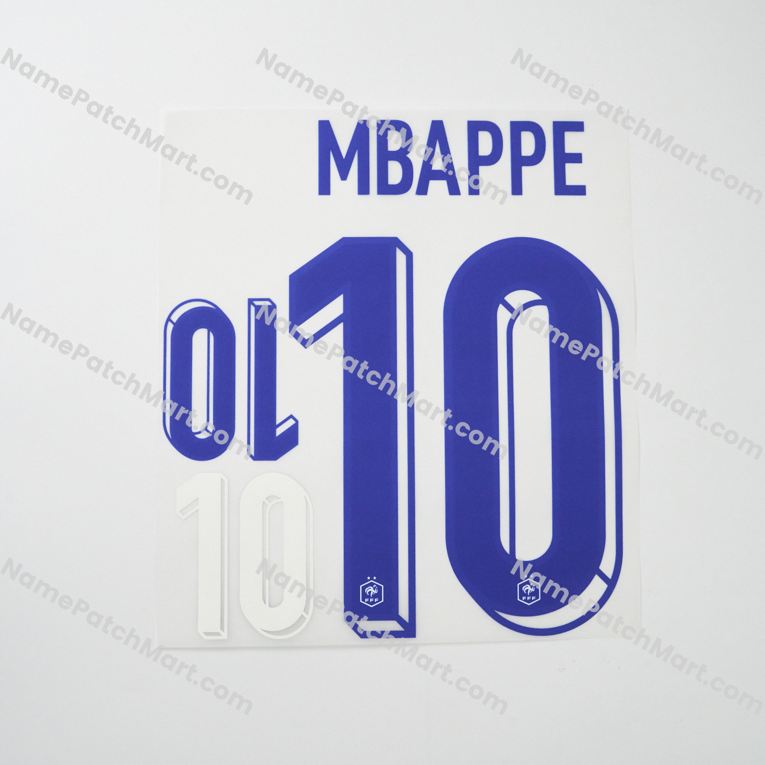Mbappé #10 - France 2024 Away (include Shorts Number)  | Name Number Set - NamePatchMart.COM