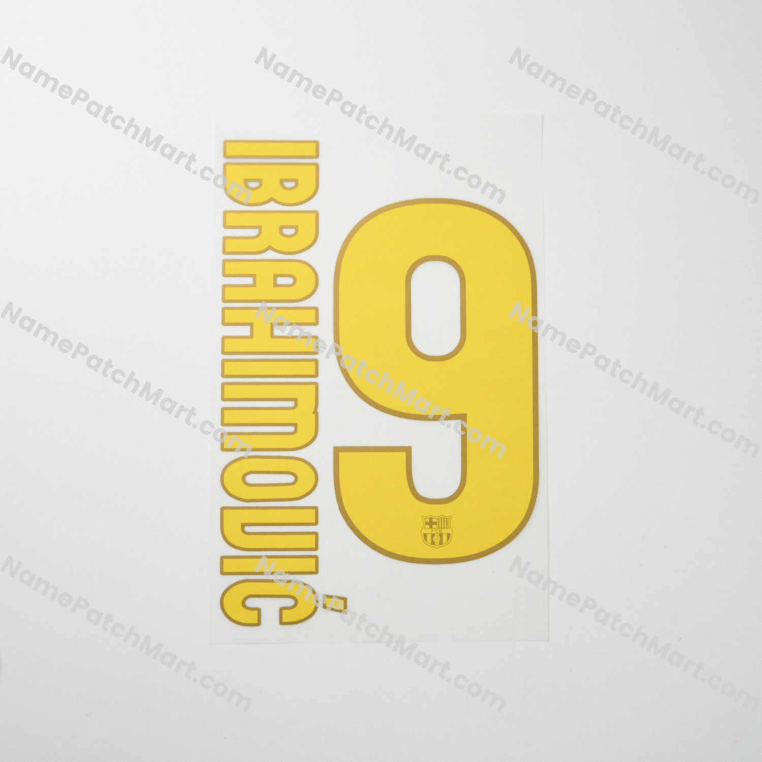 Ibrahimović #9 - Barcelona 2008-10 Home  | Name Number Set - NamePatchMart.COM
