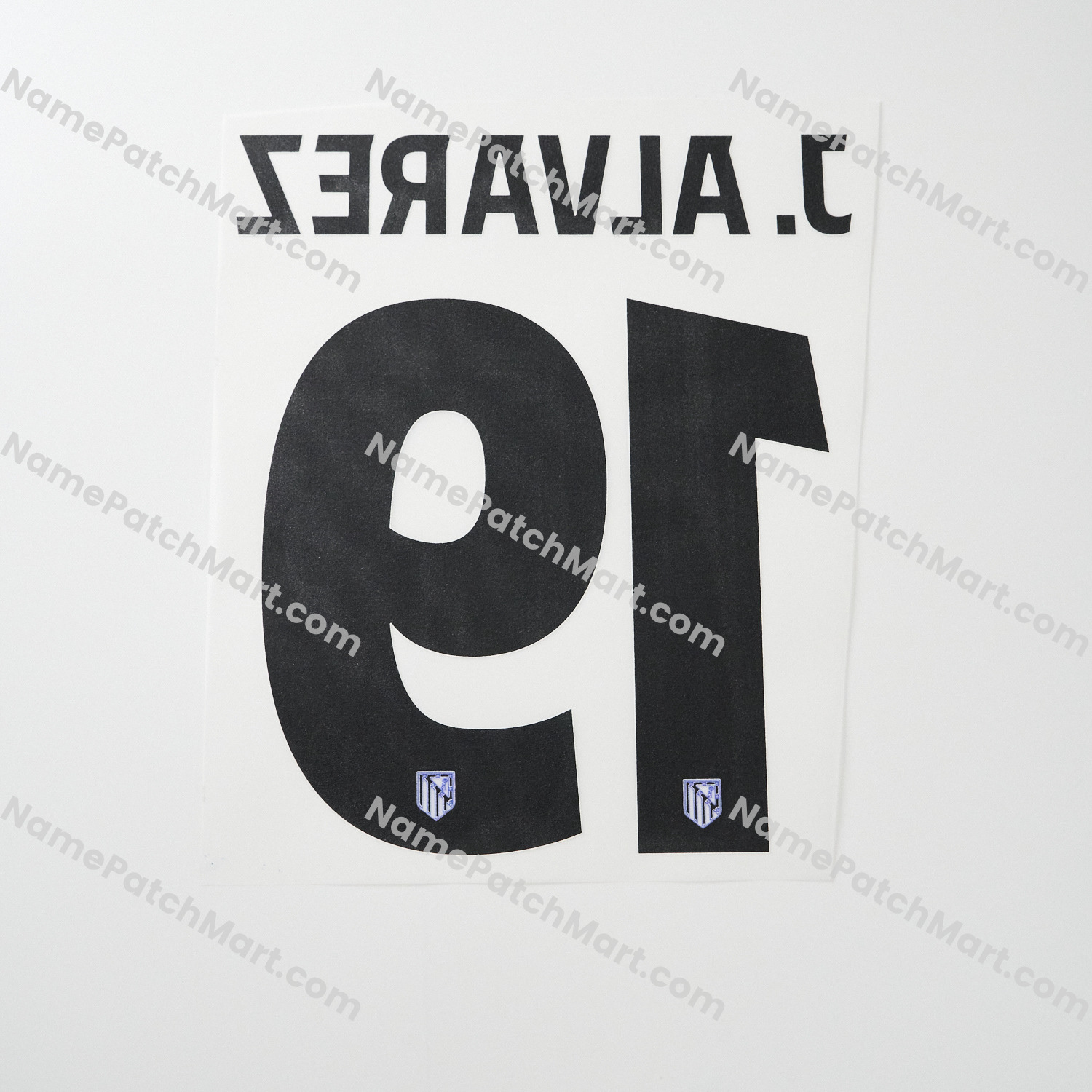 J. Alvarez #19 (Champions League) - Atletico Madrid 25-26 Home  | Name Number Set - NamePatchMart.COM
