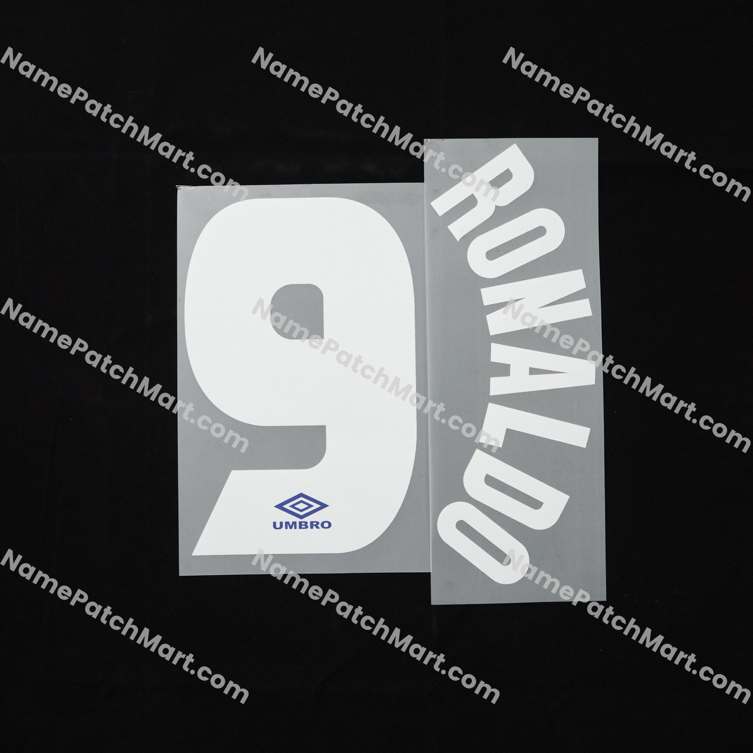 Ronaldo #9 - Inter Milan 1997-98 Home  | Name Number Set - NamePatchMart.COM