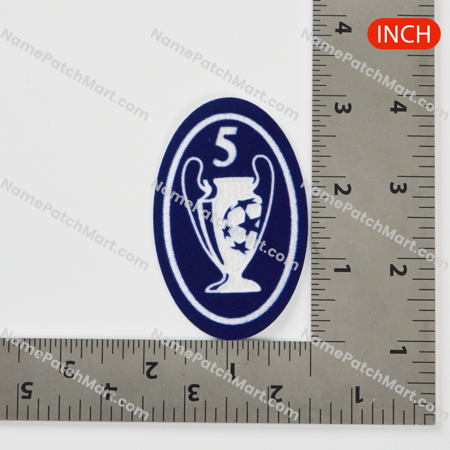 2003-06 UEFA Champions League '5 Times Winner ' Trophy Patch  | Name Number Set - NamePatchMart.COM