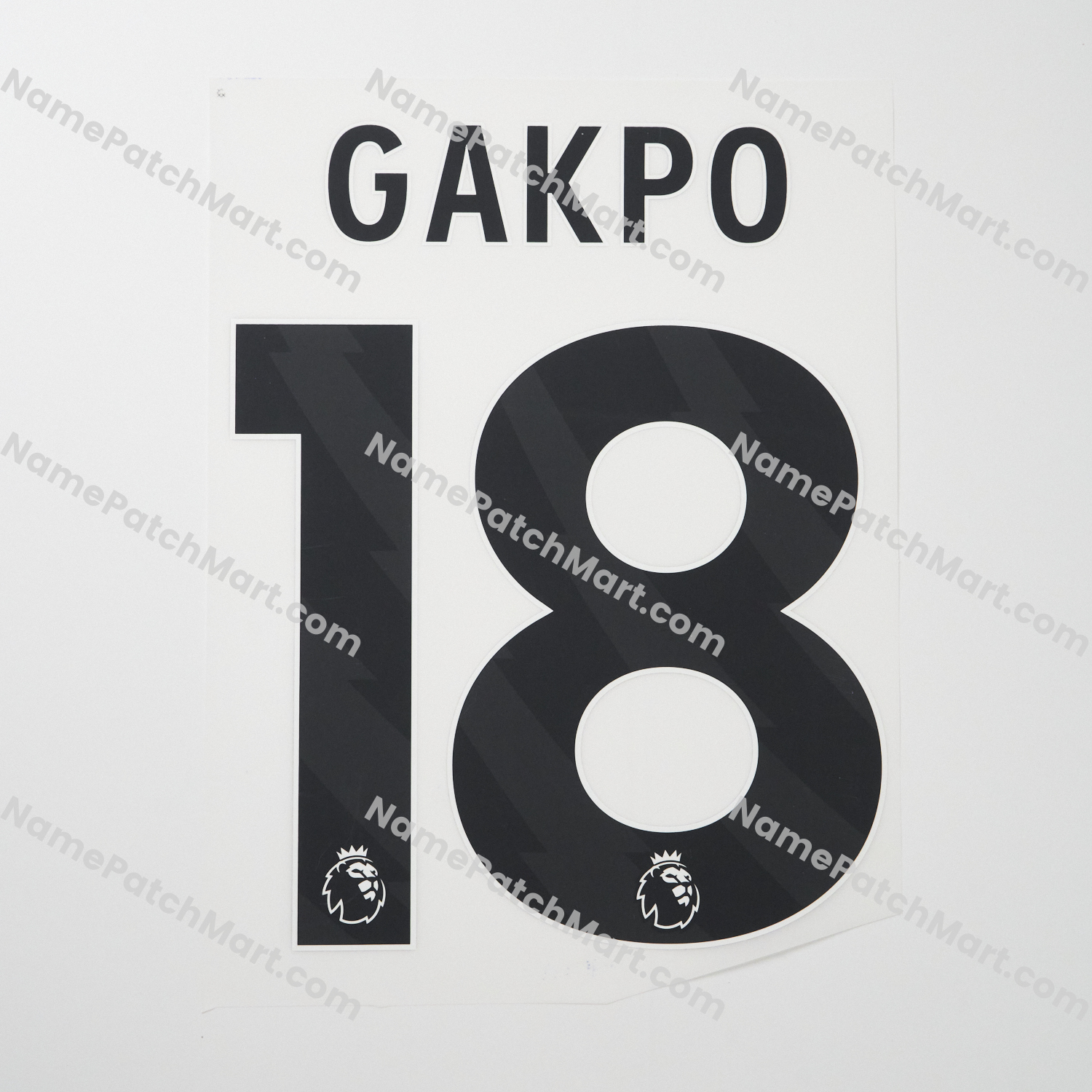 Gakpo #18 (Premier League) - Liverpool 25-26 Away  | Name Number Set - NamePatchMart.COM