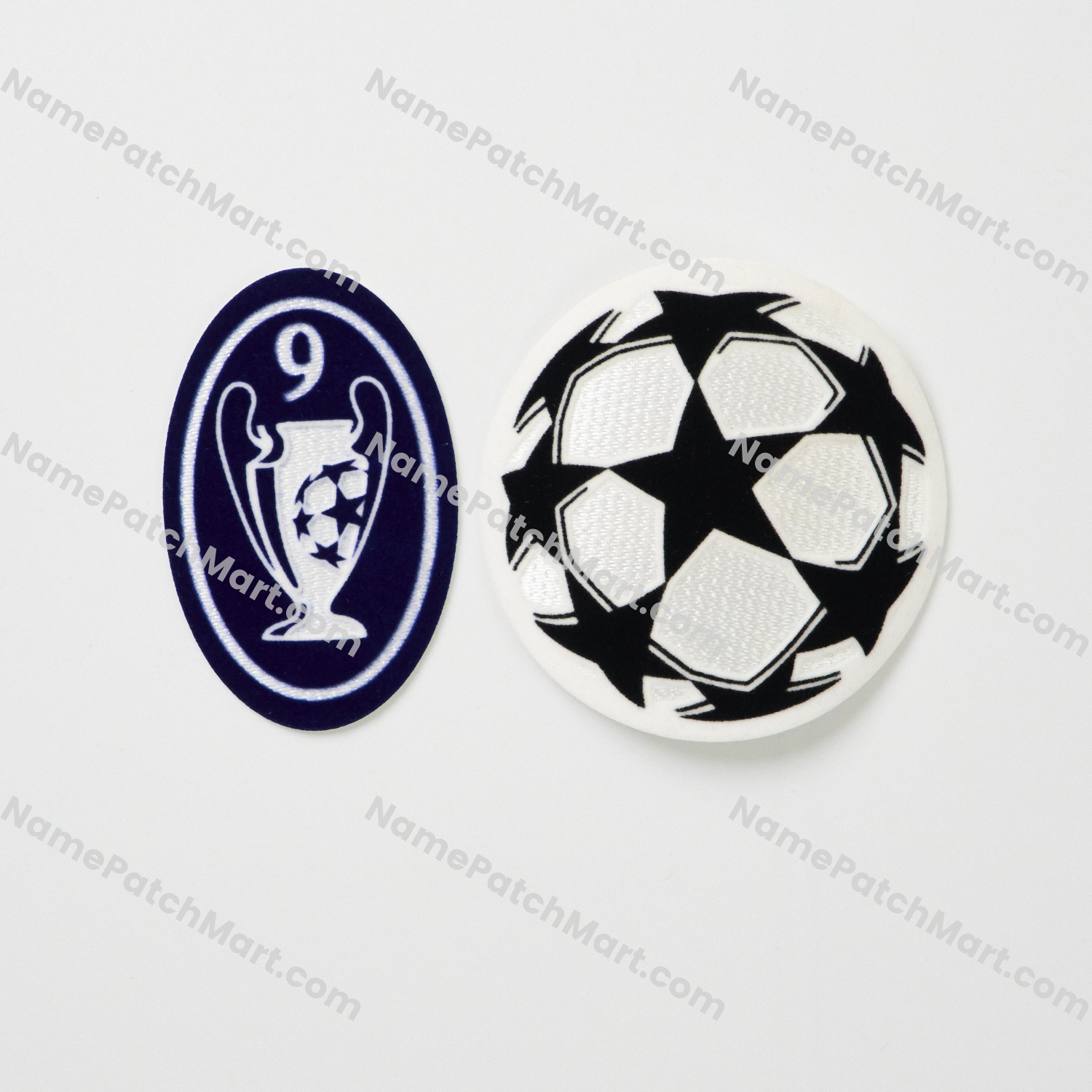 2006-07 Real Madrid Champions League Patch Set ( UCL Starball + 9 Times Winner)  | Name Number Set - NamePatchMart.COM
