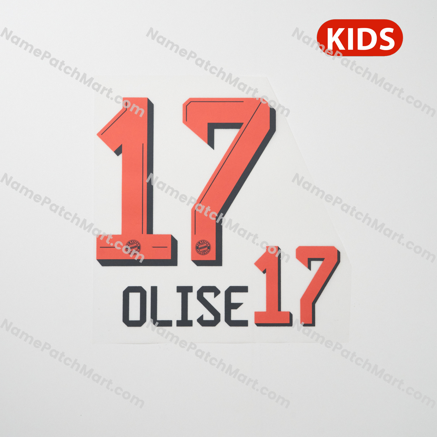 KIDS Olise #17 - Bayern Munich 25-26 Away  | Name Number Set - NamePatchMart.COM