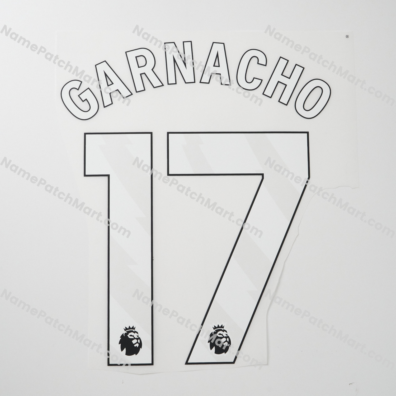 Garnacho #17 (Premier League) - Manchester United 25-26 Home  | Name Number Set - NamePatchMart.COM