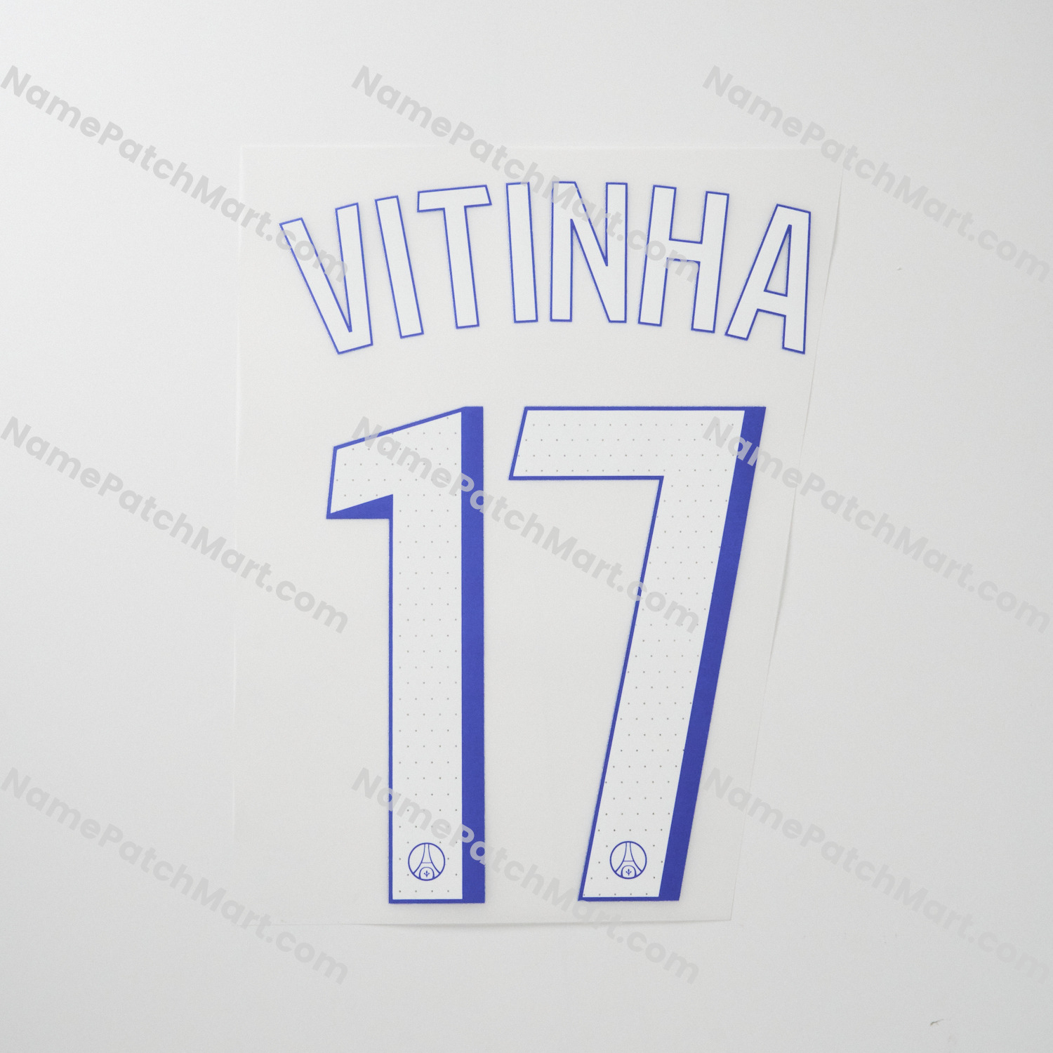 Vitinha #17 (Champions League) - Paris Saint-Germain PSG 25-26 Third  | Name Number Set - NamePatchMart.COM