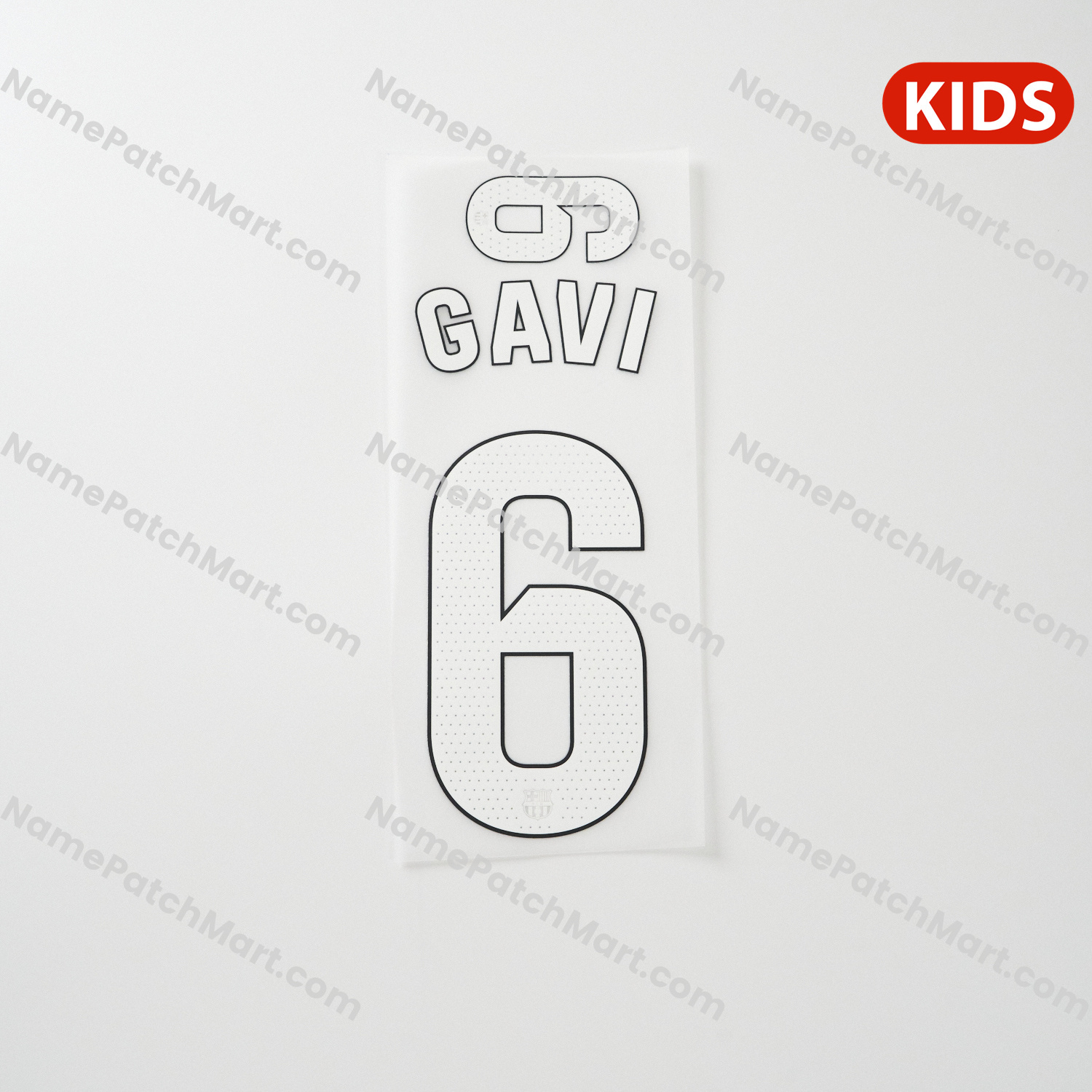 Gavi #6 (La Liga) - Barcelona 25-26 Third KIDS  | Name Number Set - NamePatchMart.COM