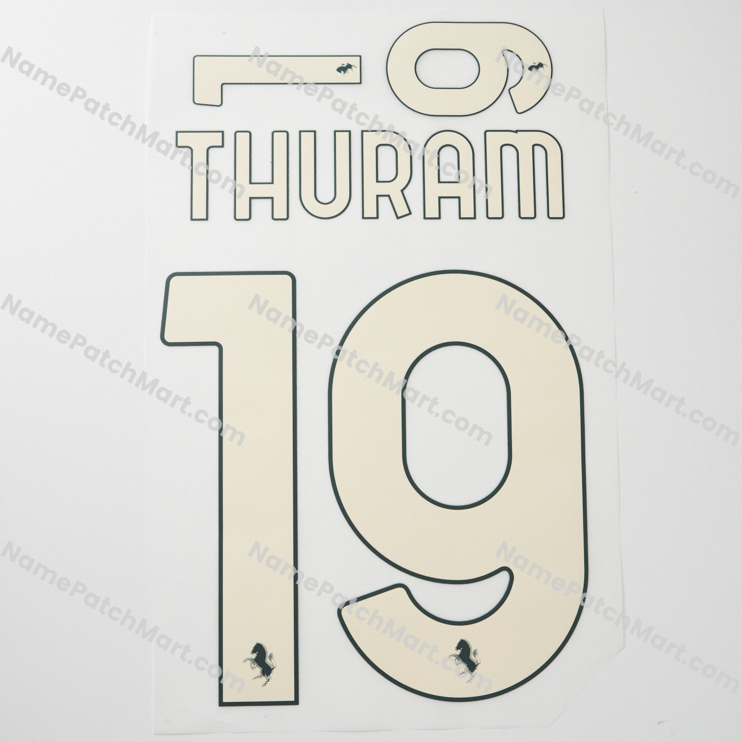 Thuram #19 - Juventus 25-26 Third (include Shorts Number)  | Name Number Set - NamePatchMart.COM