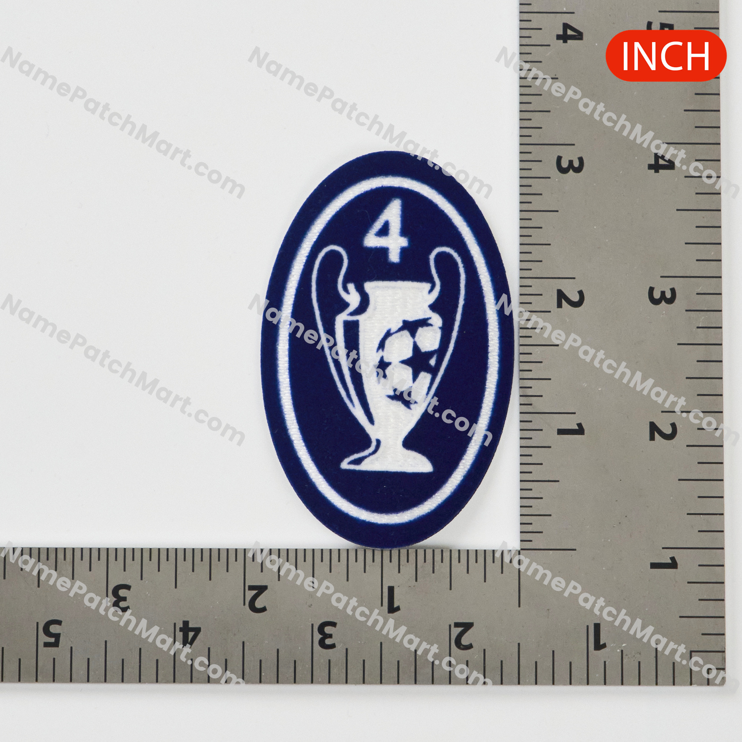 2003-06 UEFA Champions League '4 Times Winner ' Trophy Patch  | Name Number Set - NamePatchMart.COM