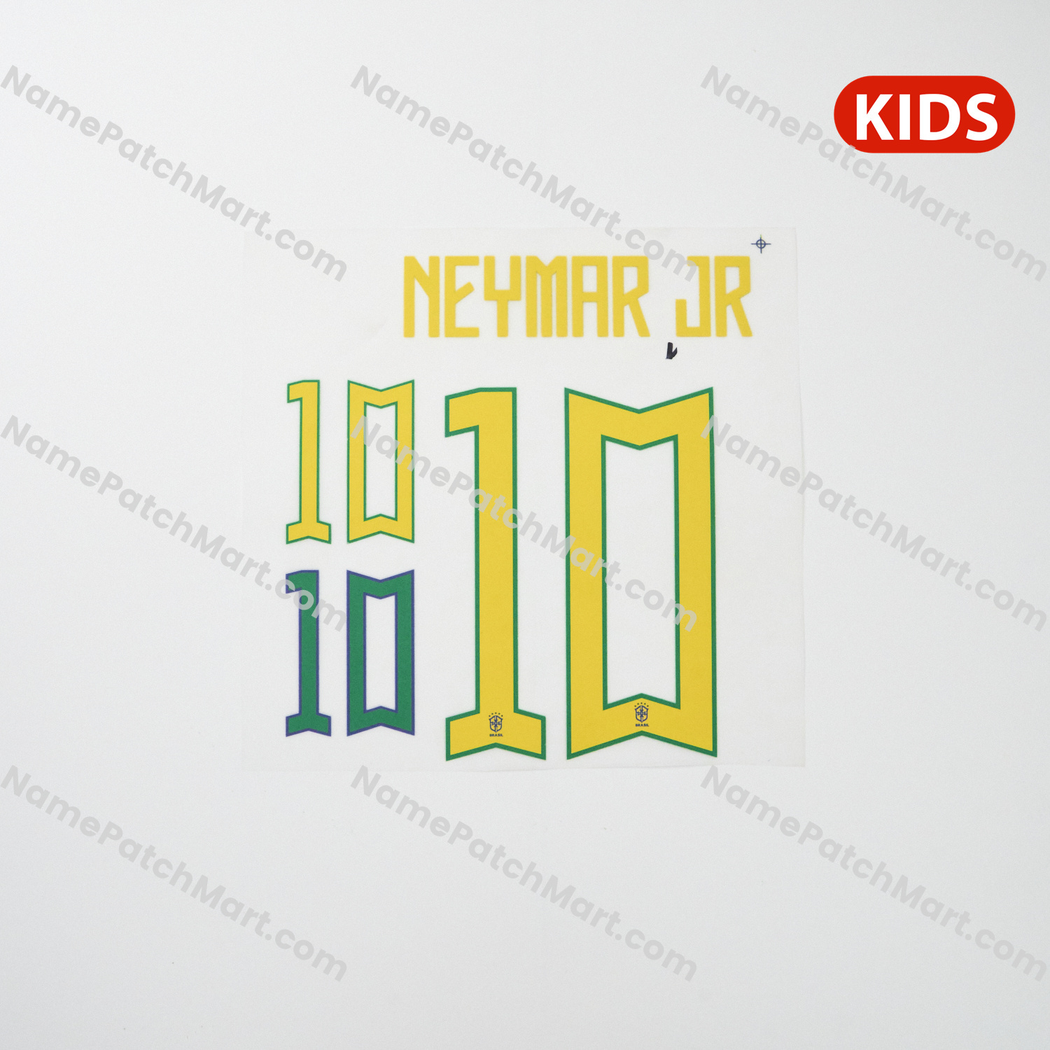 KIDS Neymar Jr #10 - Brazil 2022 Away  | Name Number Set - NamePatchMart.COM