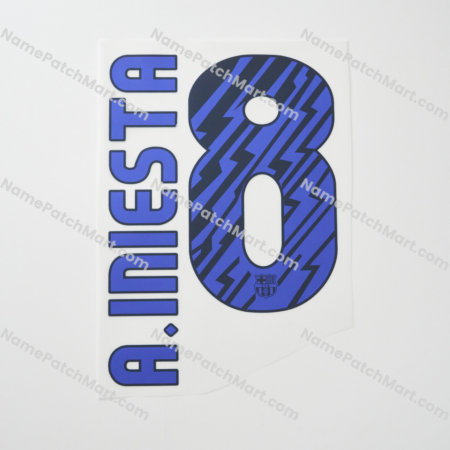 A. Iniesta #8 - Retro Barcelona 2010-11 Away  | Name Number Set - NamePatchMart.COM