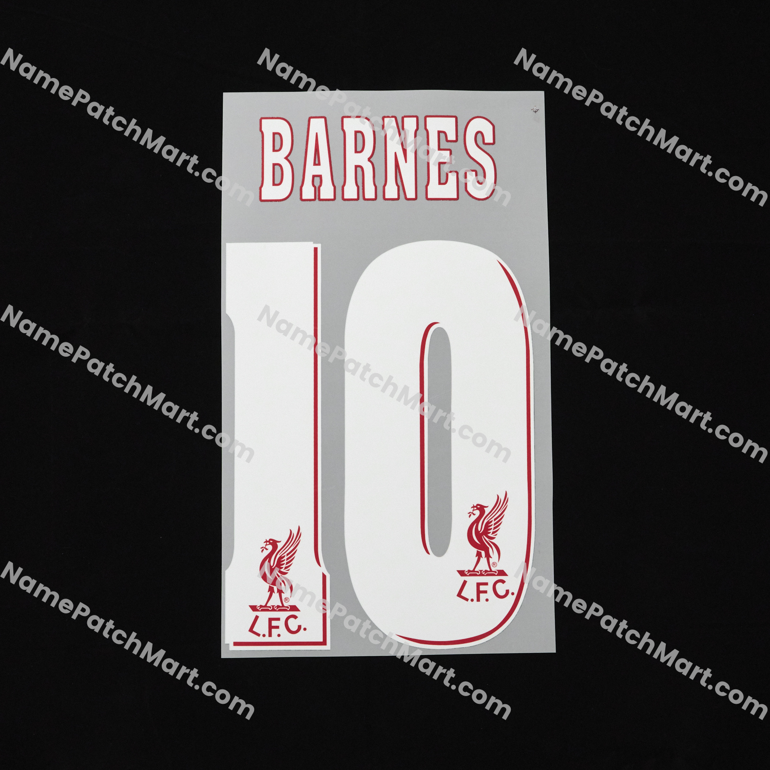 Barnes #10 - Liverpool 1996-97 Home  | Name Number Set - NamePatchMart.COM