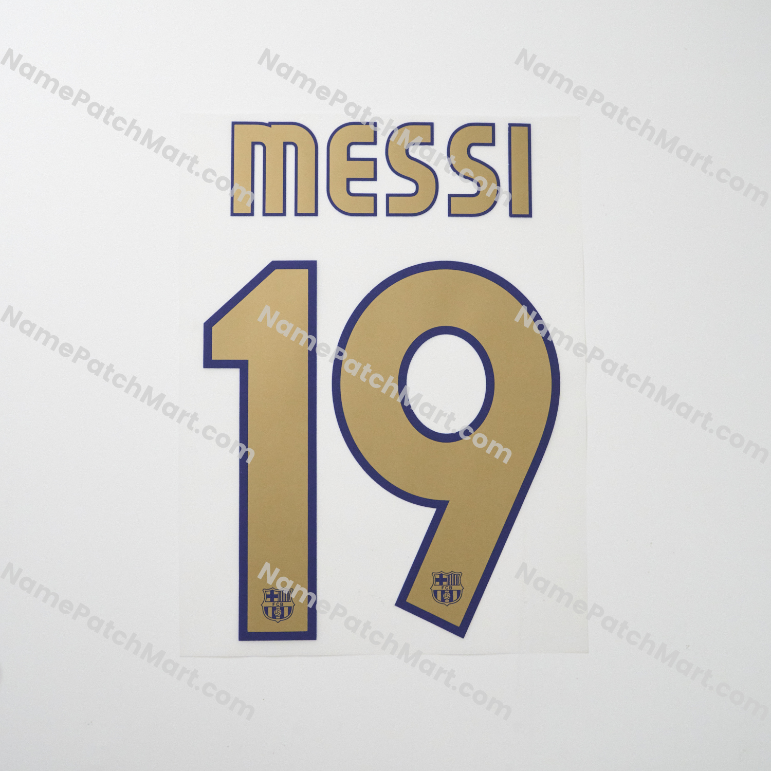 Messi #19 - Barcelona 2006-07 Home  | Name Number Set - NamePatchMart.COM