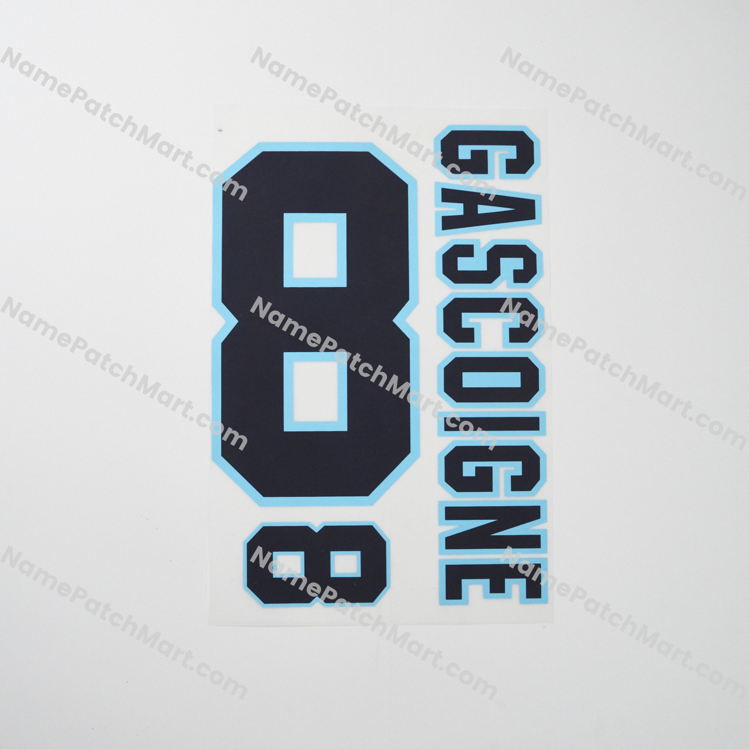 Gascoigne #8 - England 1996 Home  | Name Number Set - NamePatchMart.COM