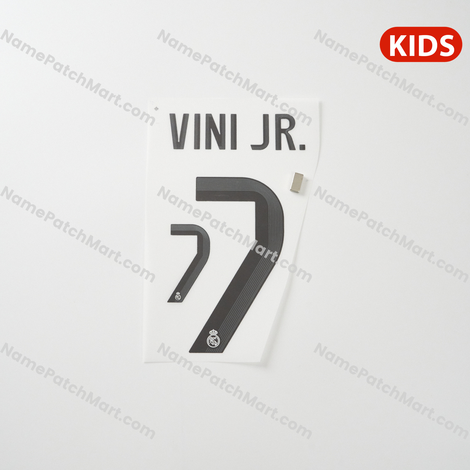 Vini Jr. #7 (Champions League) - Real Madrid 25-26 Home KIDS  | Name Number Set - NamePatchMart.COM