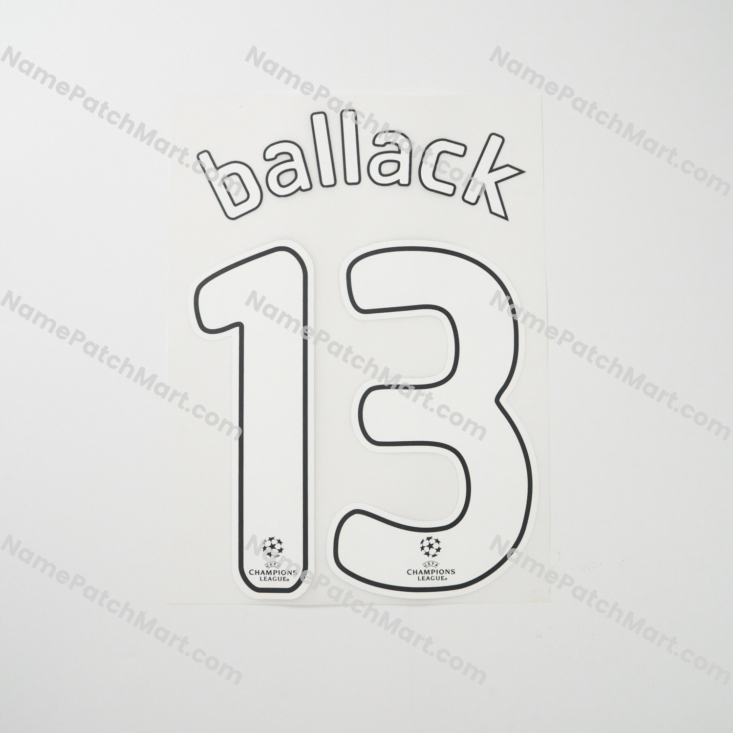 Ballack #13 (Champions League) - Chelsea 2007-08 Home  | Name Number Set - NamePatchMart.COM