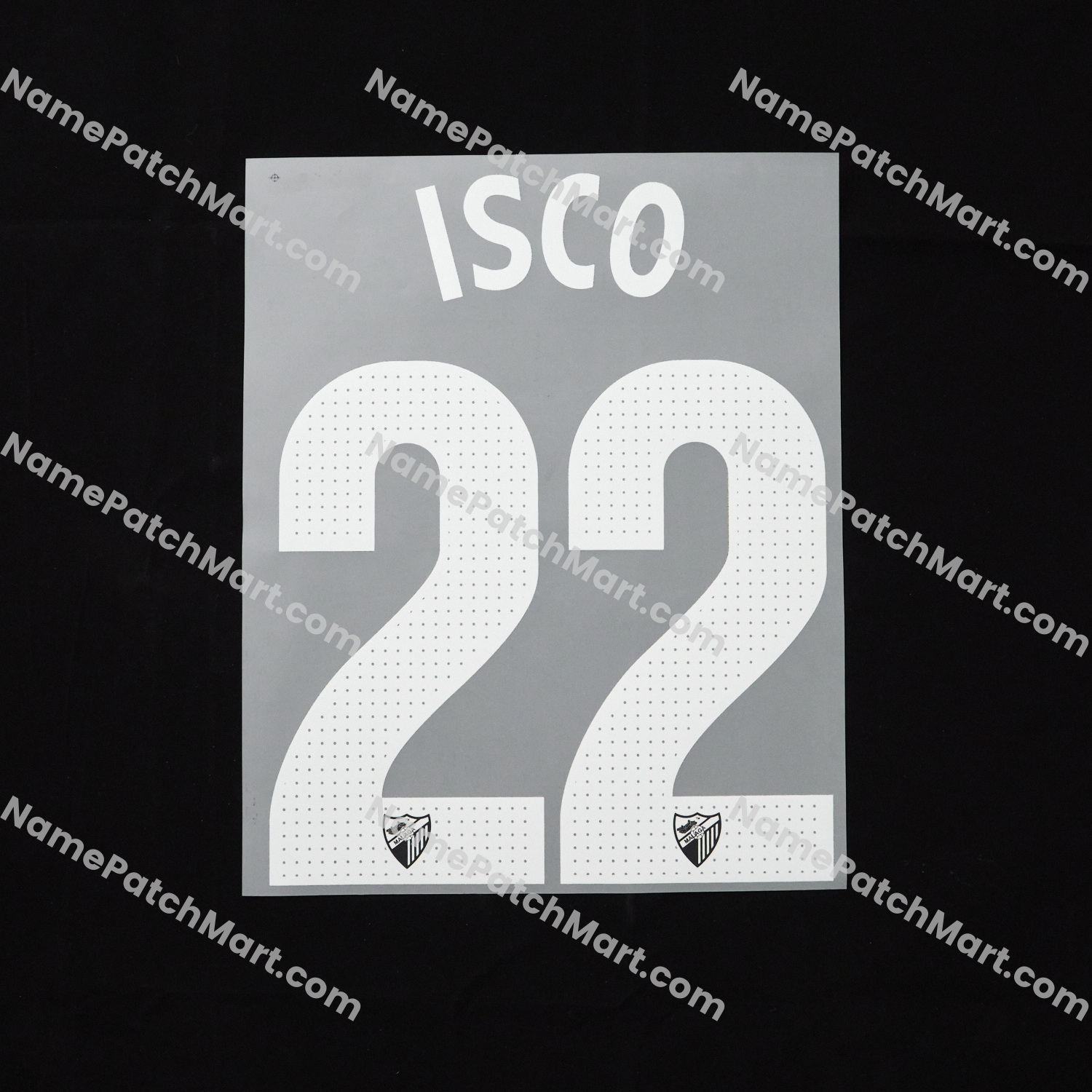 Isco #22 - Malaga 2012-13 Away  | Name Number Set - NamePatchMart.COM
