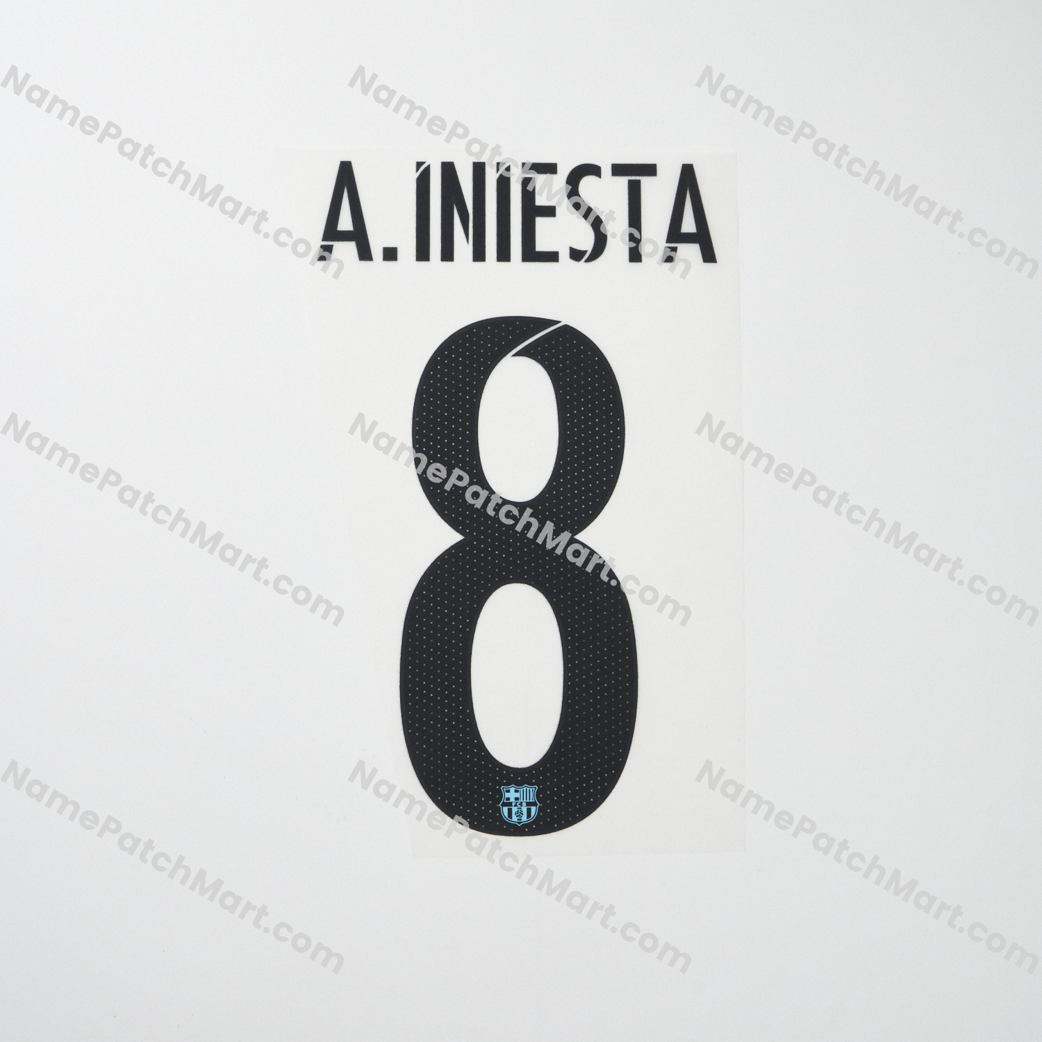 A.Iniesta #8 - Barcelona 2015-16 Third  | Name Number Set - NamePatchMart.COM