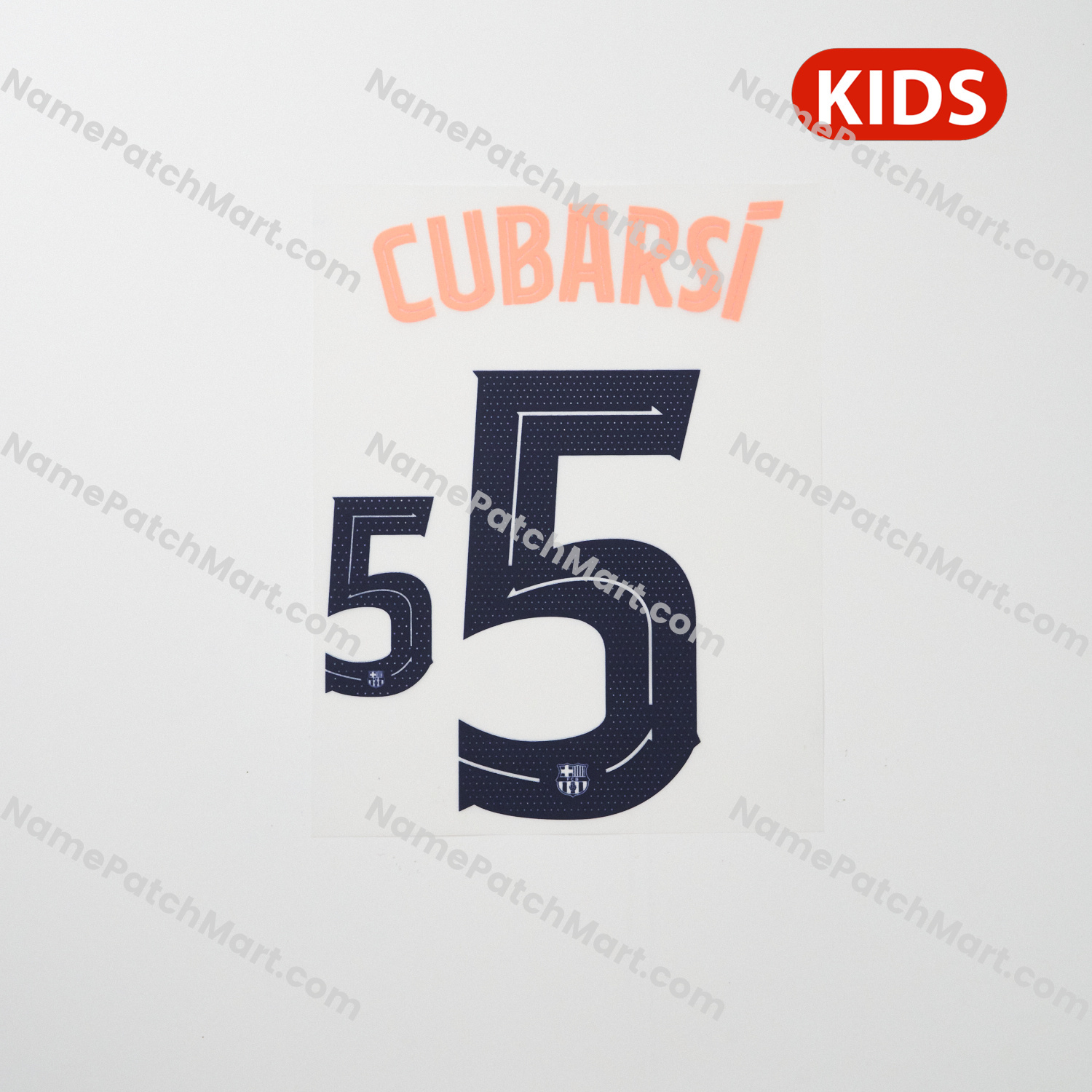 KIDS Cubarsí #5 (Champions League) - Barcelona 25-26 Third  | Name Number Set - NamePatchMart.COM