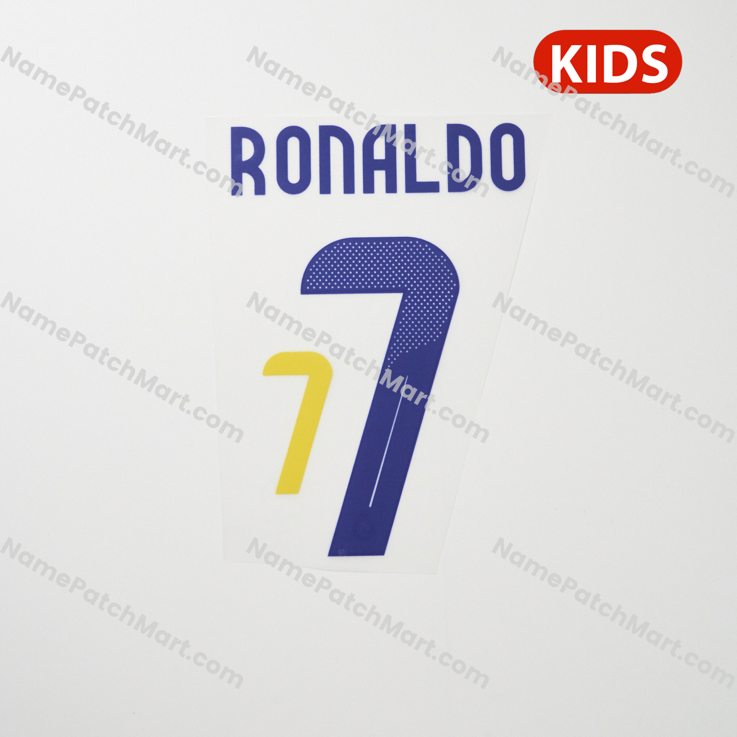 KIDS Cristiano Ronaldo #7 - Al Nassr Riyadh Victory 24-25 Home  | Name Number Set - NamePatchMart.COM