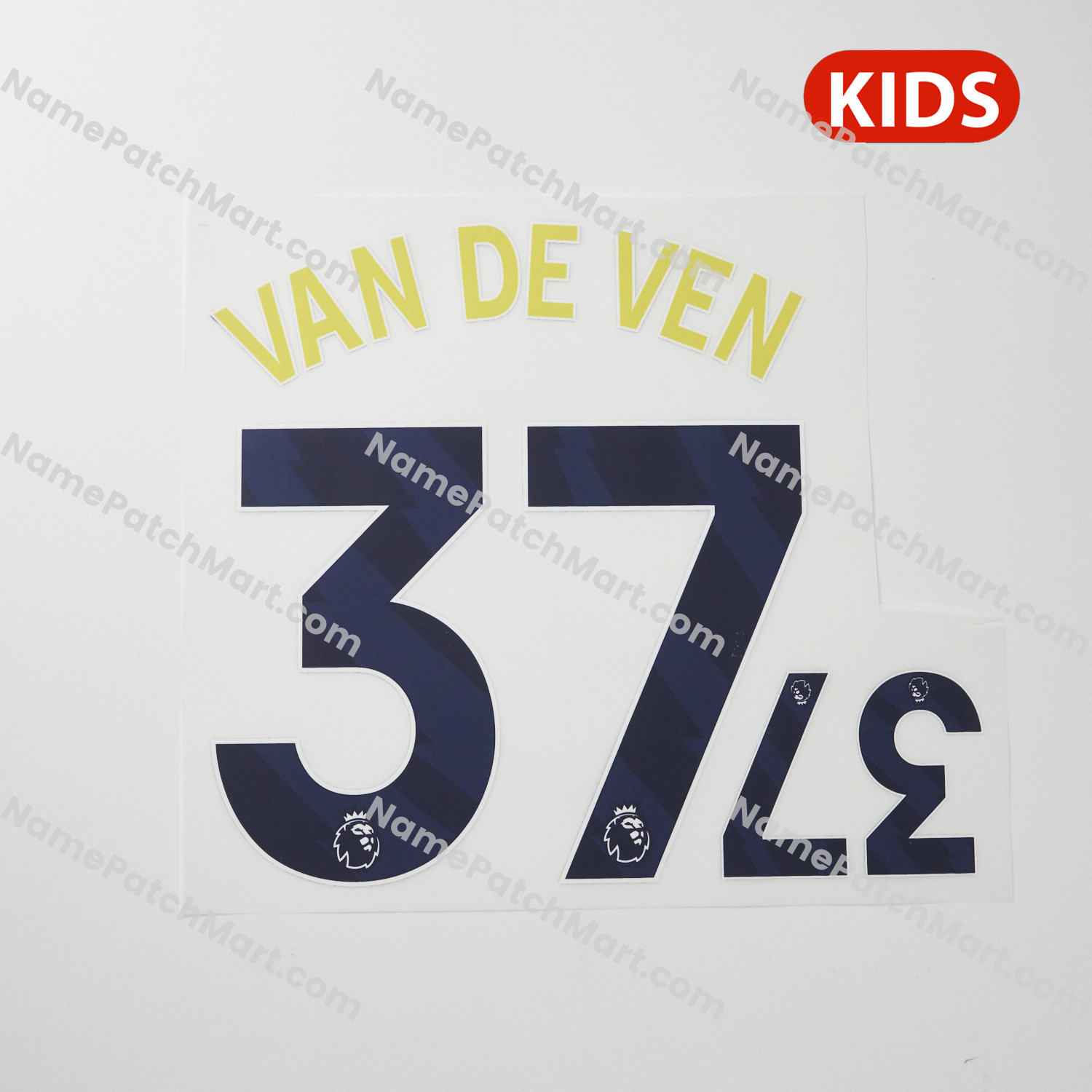 Van De Ven #37 (Premier League) - 25-26 Third KIDS  | Name Number Set - NamePatchMart.COM