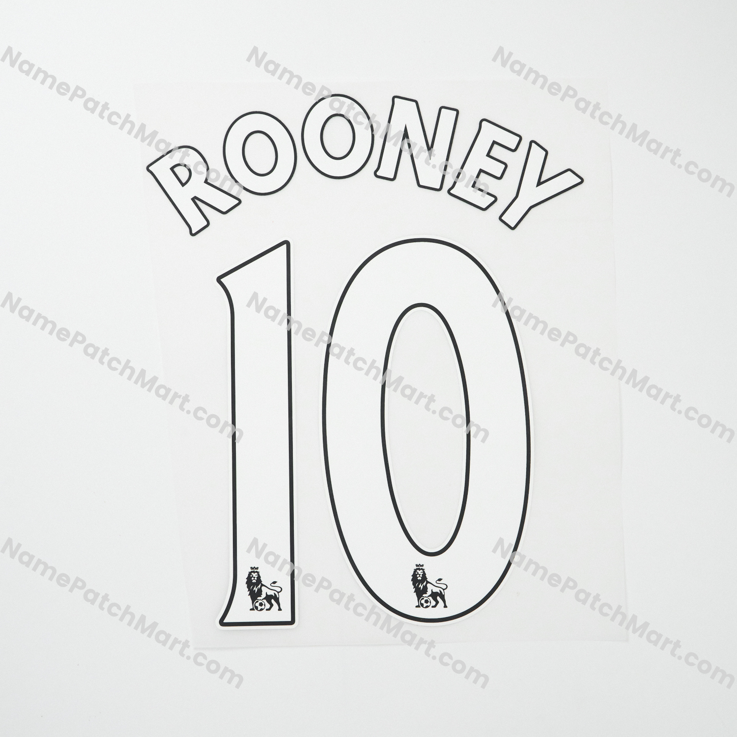 Rooney #10 (Premier League) - Manchester United 2007-08 Home  | Name Number Set - NamePatchMart.COM