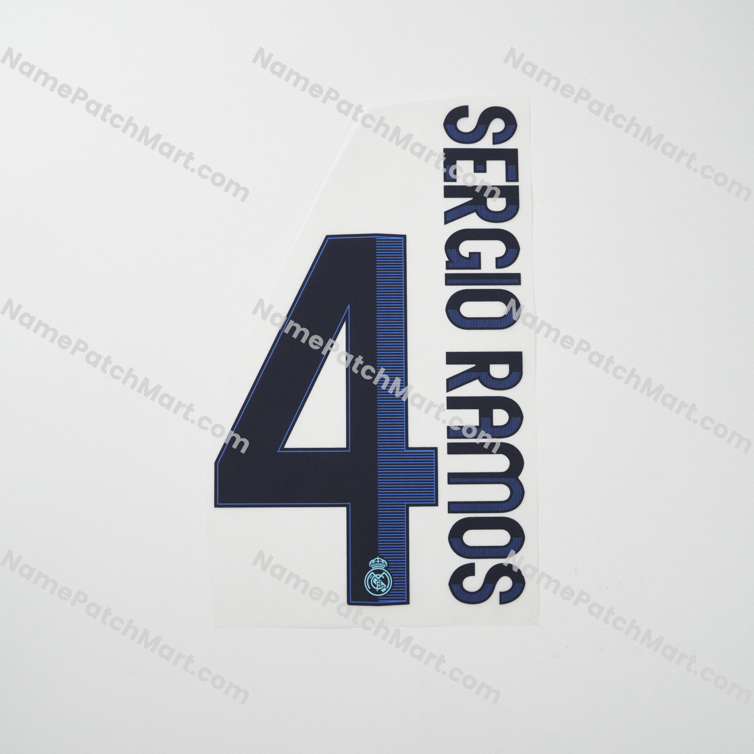 Sergio Ramos #4 - Real Madrid 2012-13 Home  | Name Number Set - NamePatchMart.COM