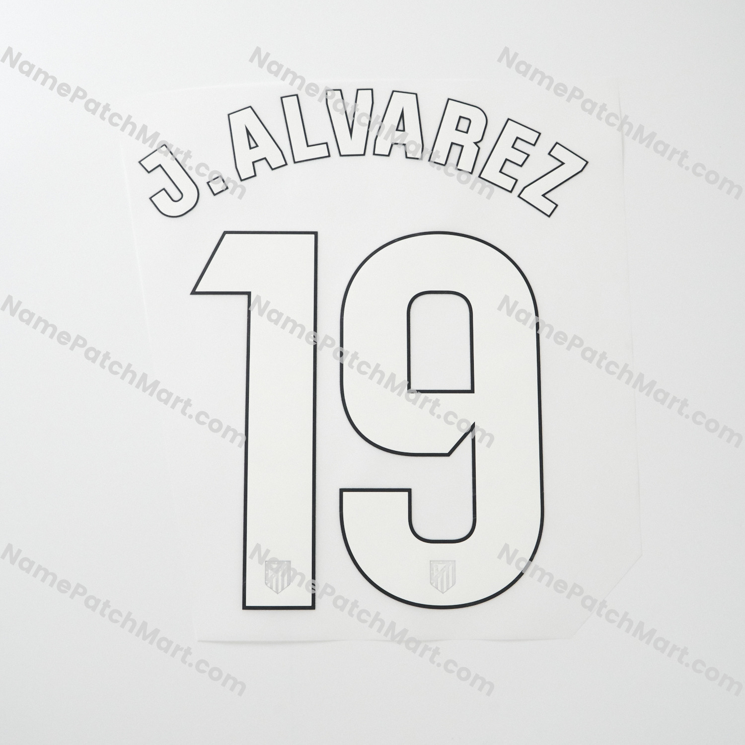 J. Alvarez #19 (La Liga) - Atletico Madrid 25-26 Third  | Name Number Set - NamePatchMart.COM